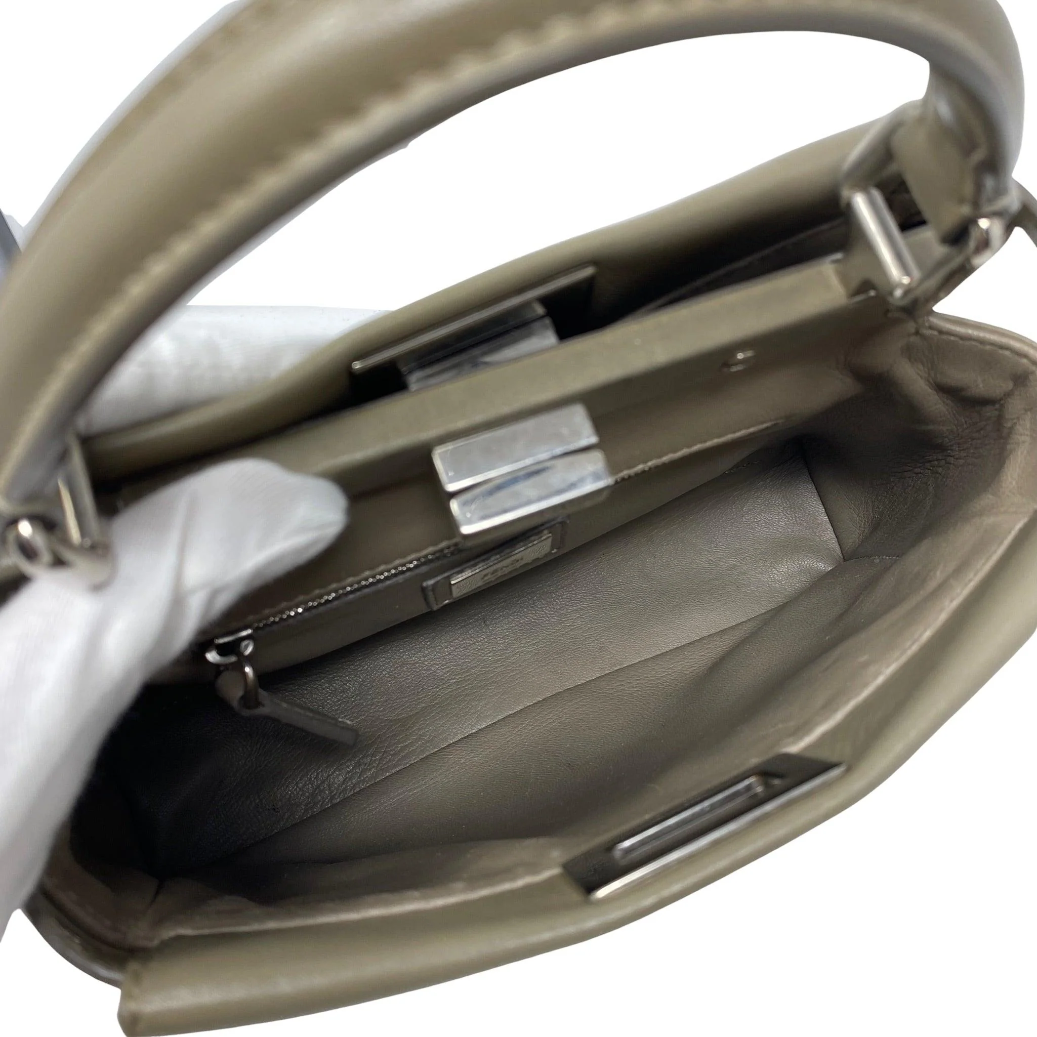 Fendi Grey Mini Peekaboo Bag - Image 11