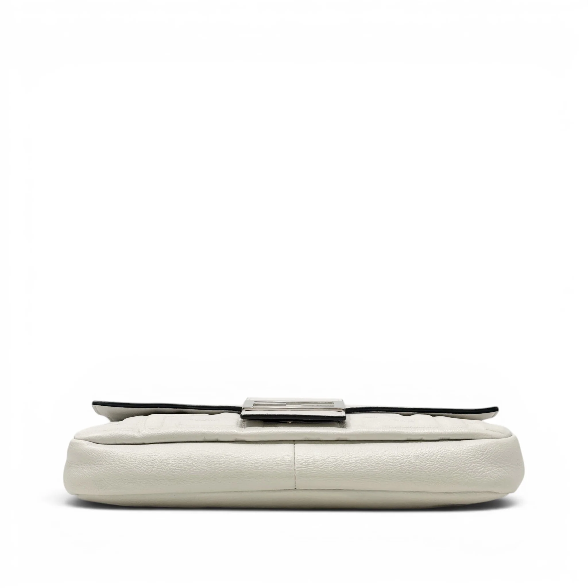 Fendi White Small Baguette Bag - Image 5