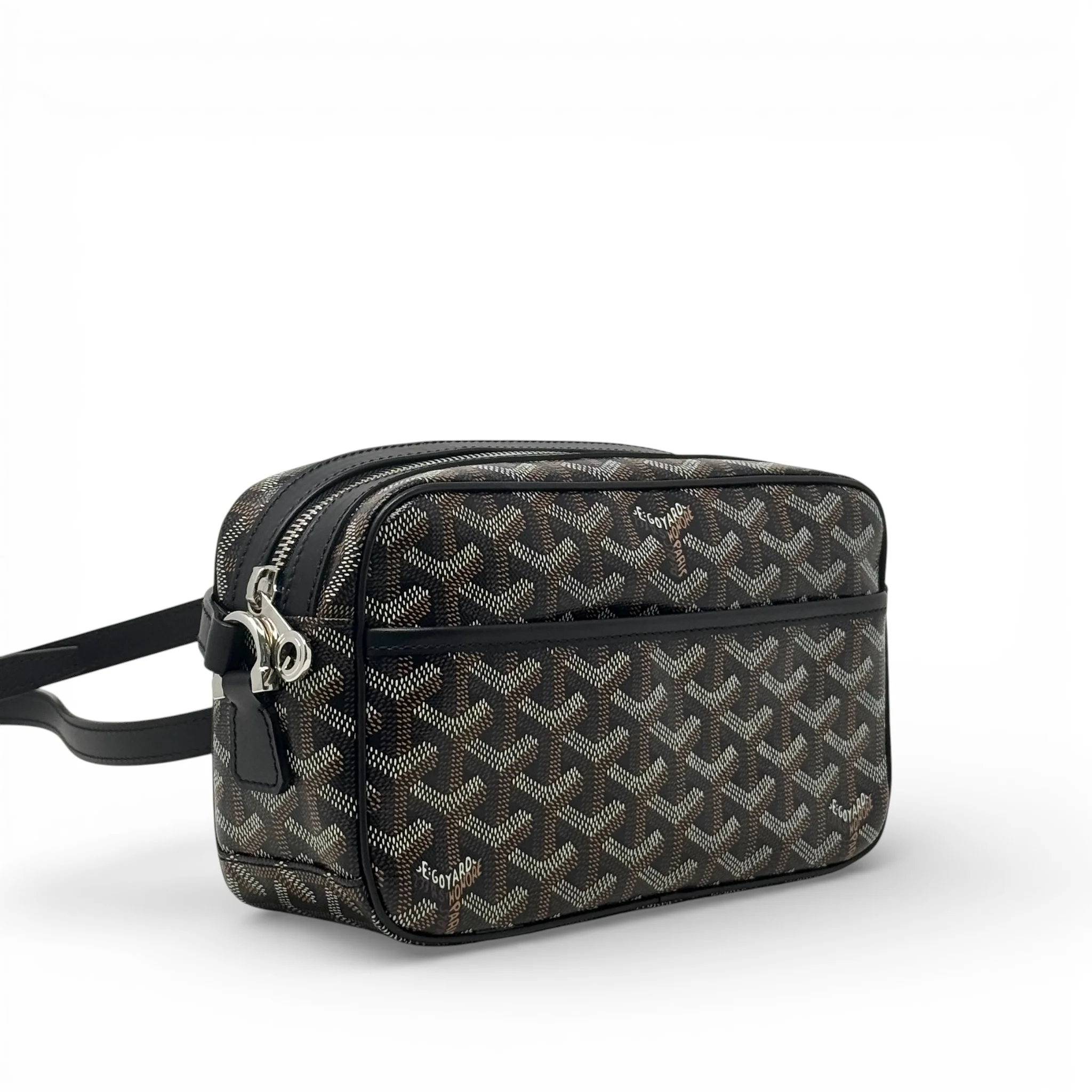 Goyard Black Goyardine Cap Vert Bag - Image 4