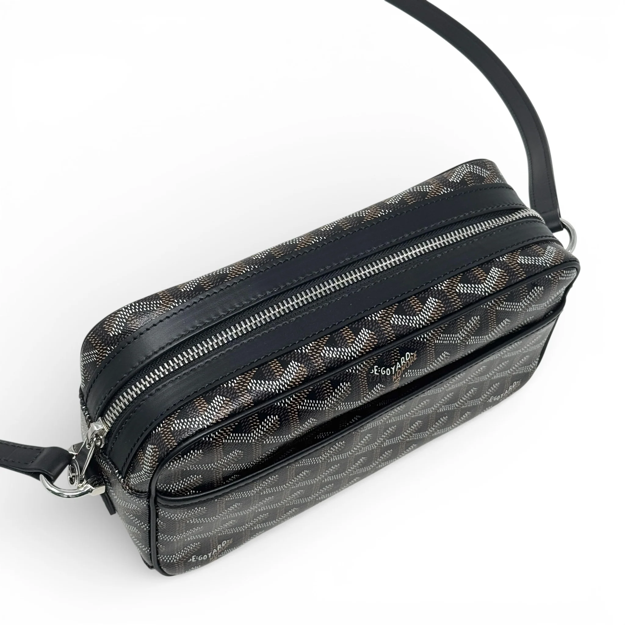 Goyard Black Goyardine Cap Vert Bag - Image 5