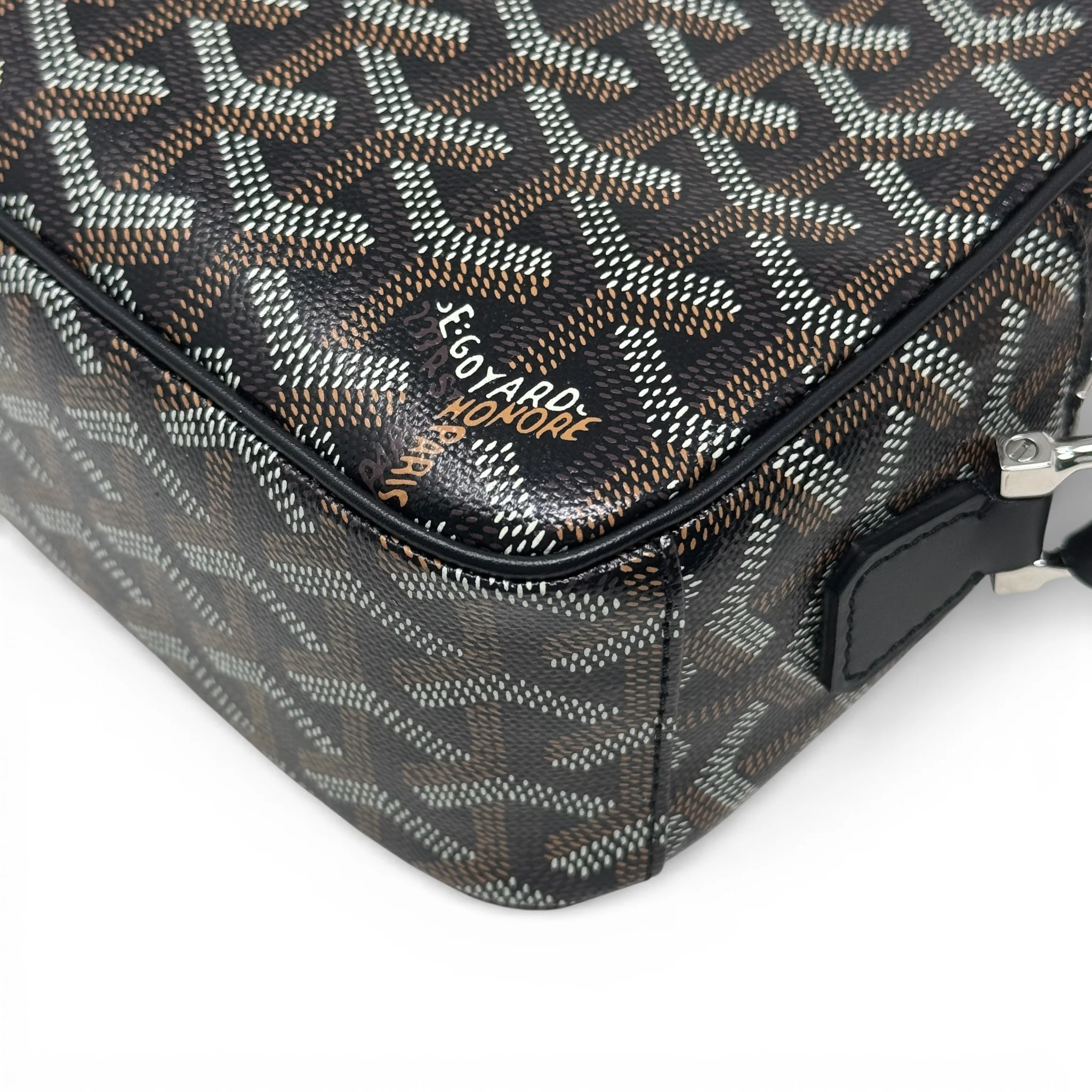 Goyard Black Goyardine Cap Vert Bag - Image 9