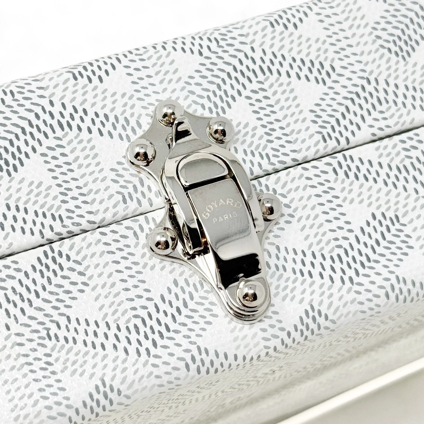 Goyard White Minaudière Trunk Bag - Image 12