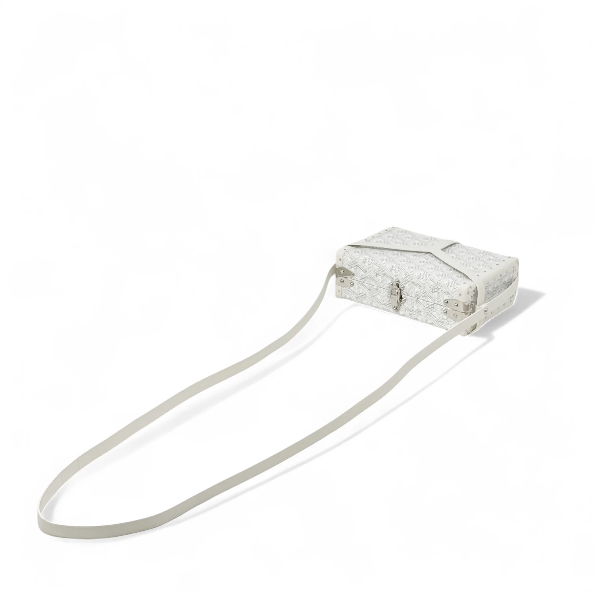 Goyard White Minaudière Trunk Bag - Image 18