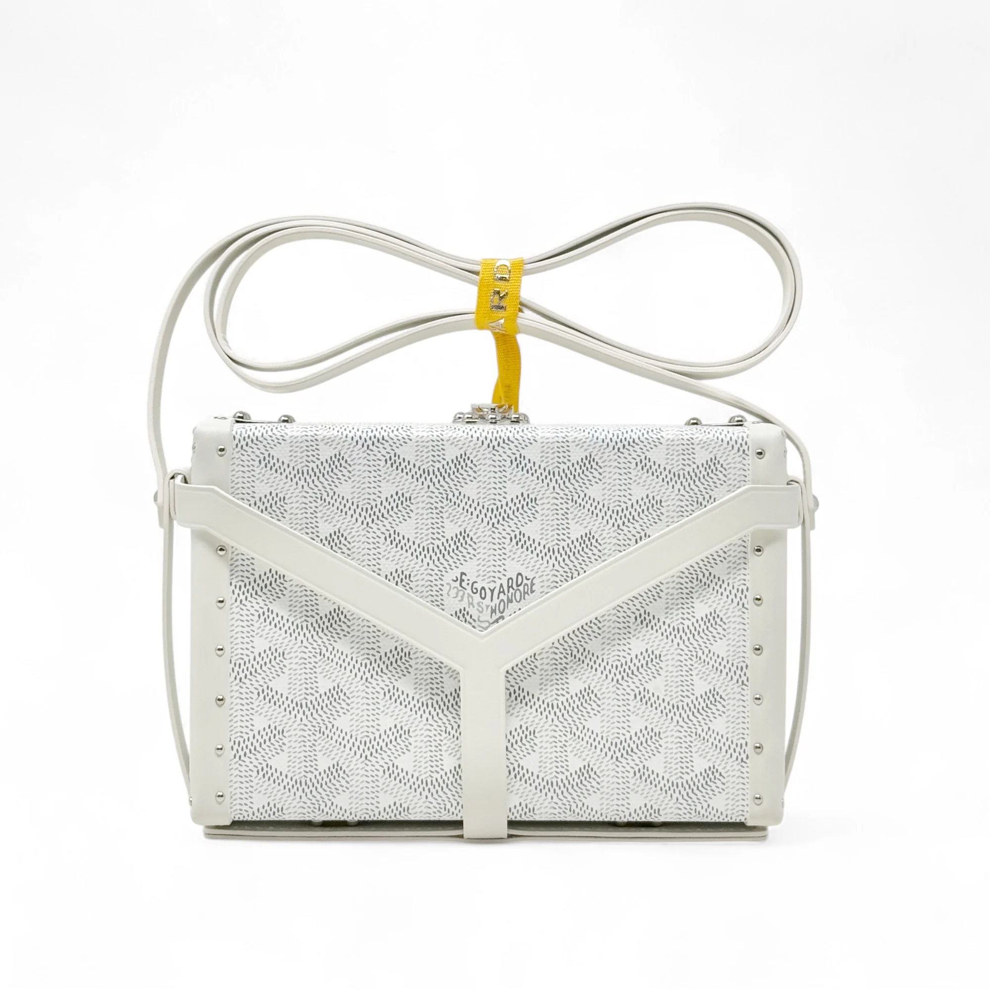 Goyard White Minaudière Trunk Bag - Image 3