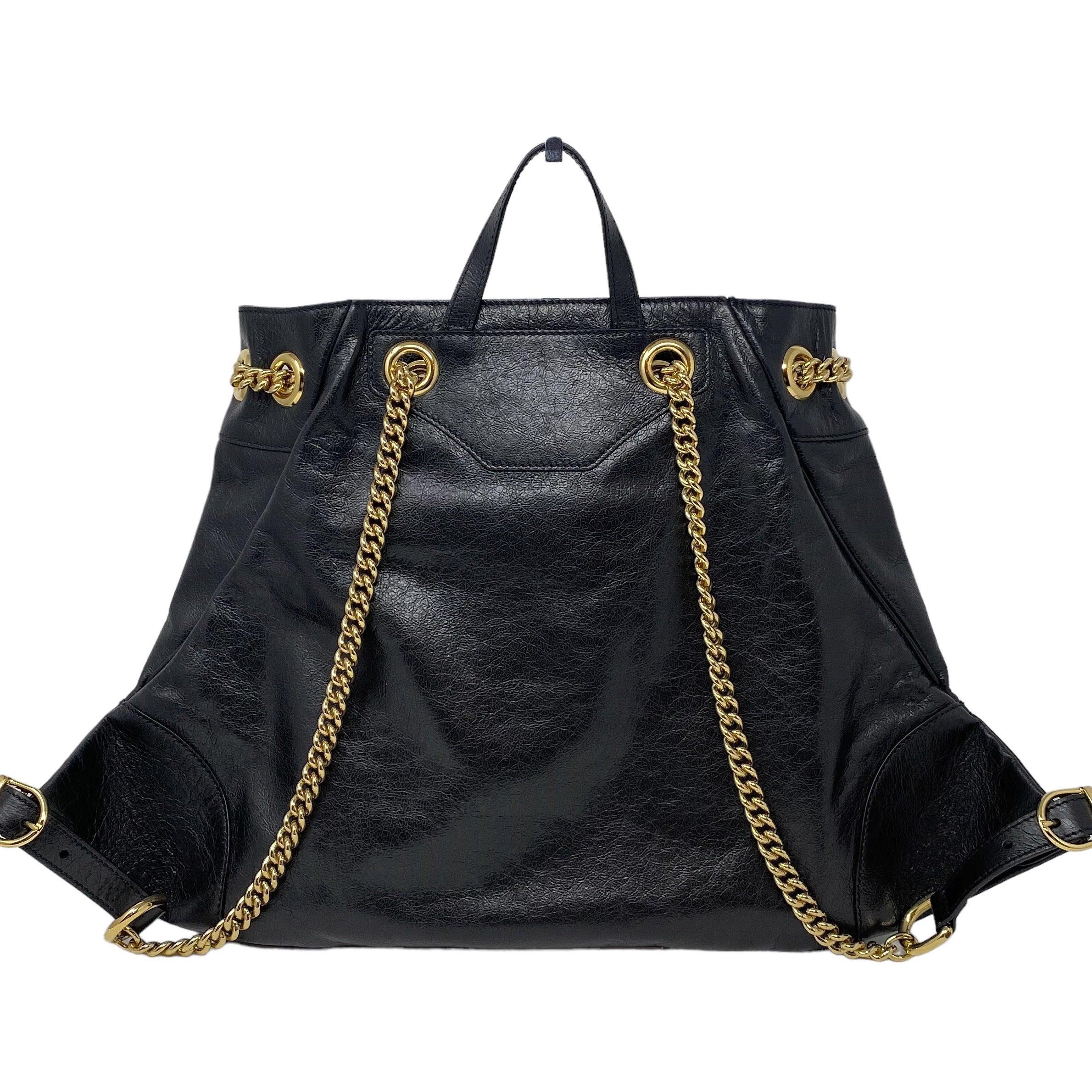 Gucci Black Calfskin Zumi Backpack - Image 3