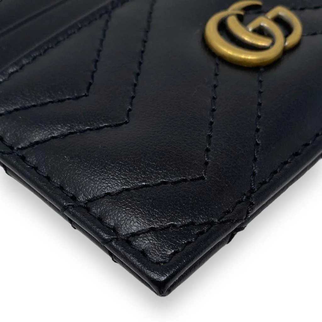 Gucci Black GG Marmont Keychain Card Holder - Image 6