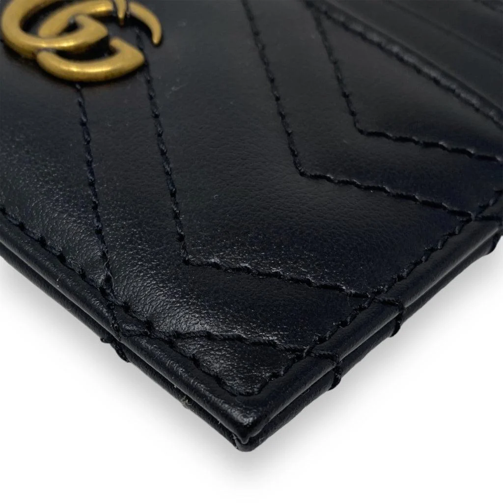 Gucci Black GG Marmont Keychain Card Holder - Image 7