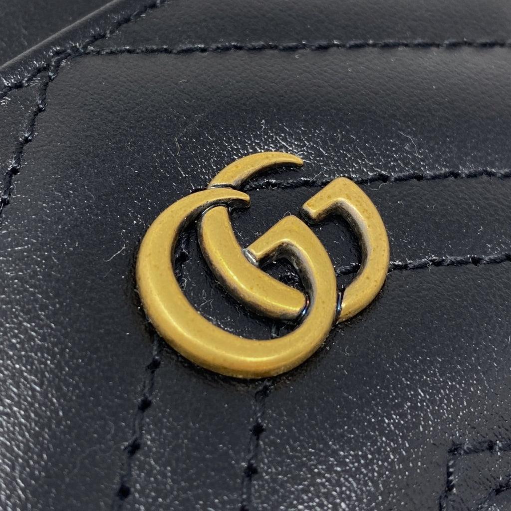 Gucci Black GG Marmont Keychain Card Holder - Image 8