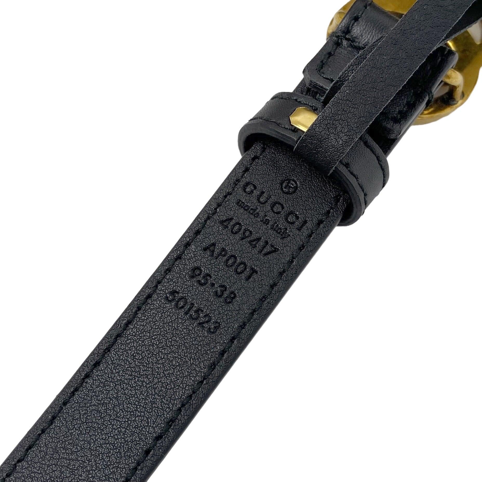 Gucci Black GG Marmont Thin Belt 0.8” 95/38 - Image 5