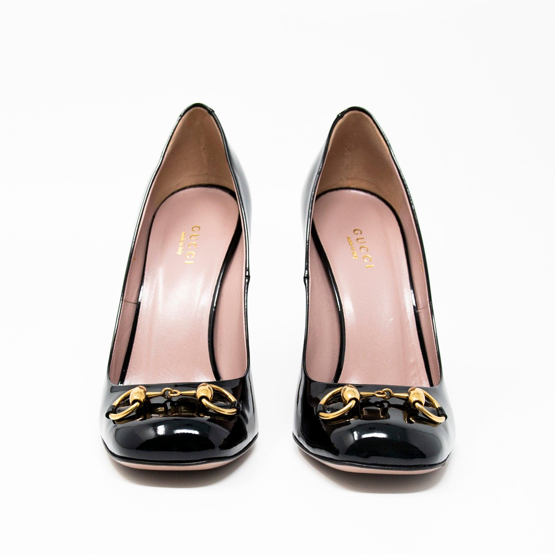 Gucci Black Horsebit Pumps 38.5 - Image 3