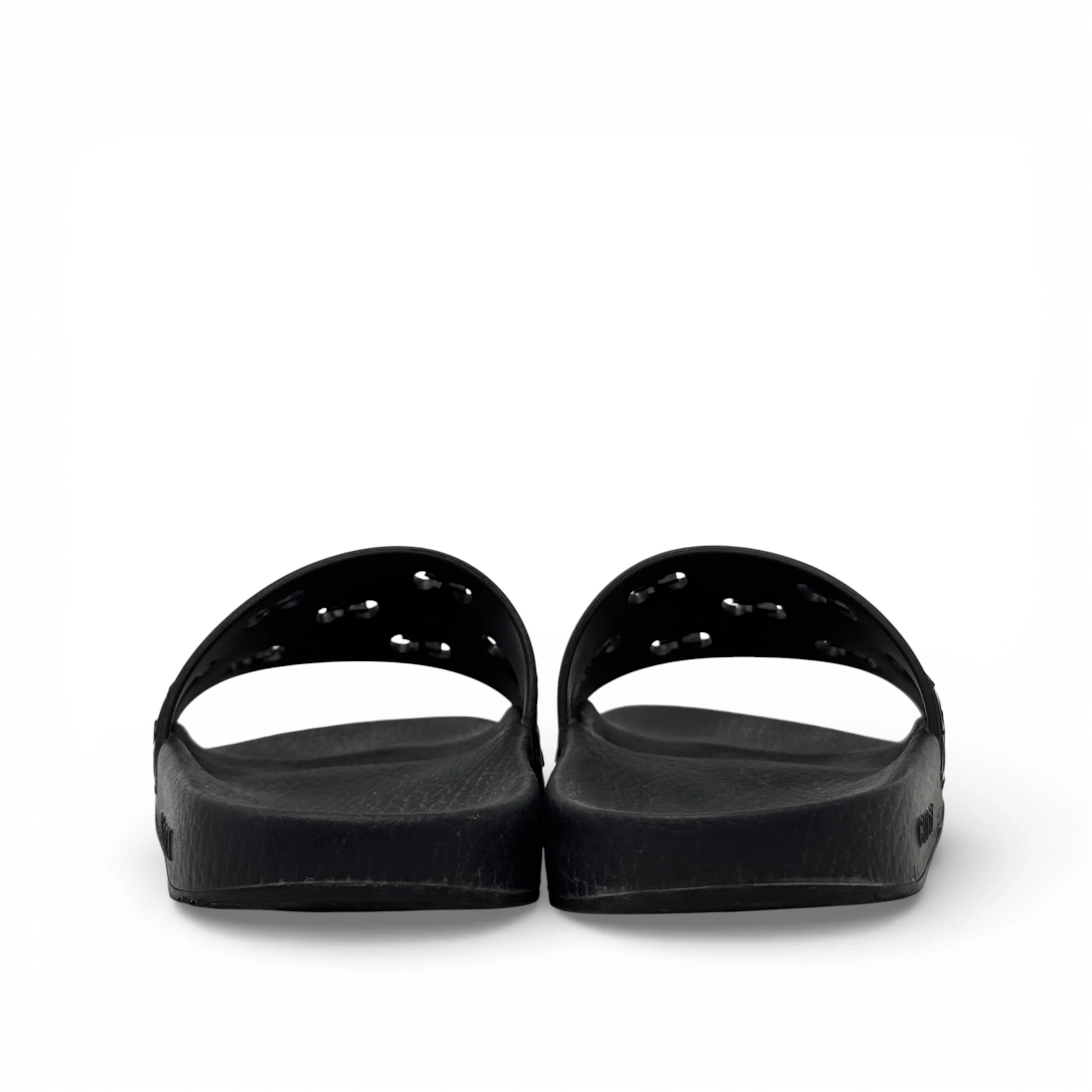 Gucci Black Rubber Logo Slides 41 - Image 3
