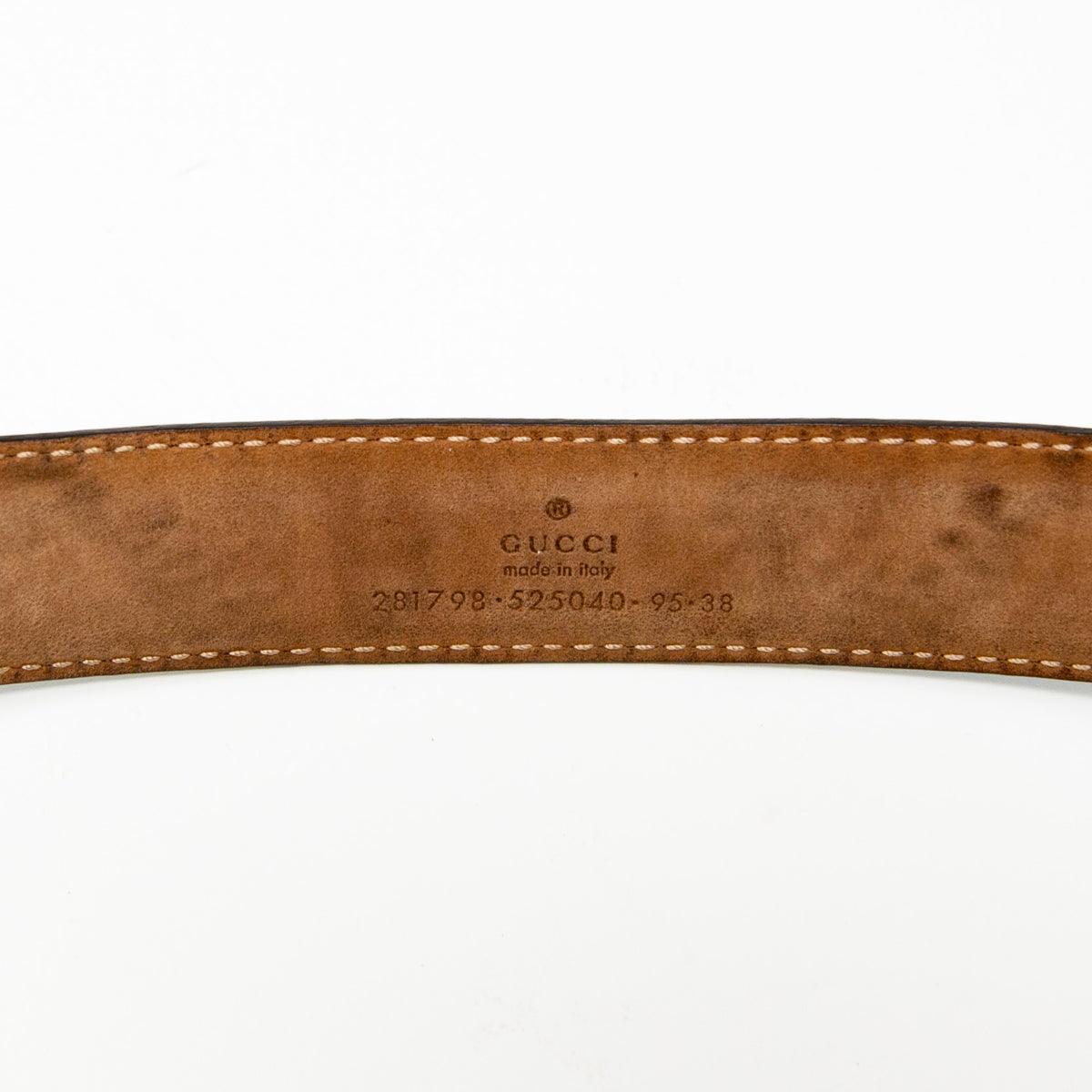 Gucci Blue Guccisima Belt 95 - Image 9