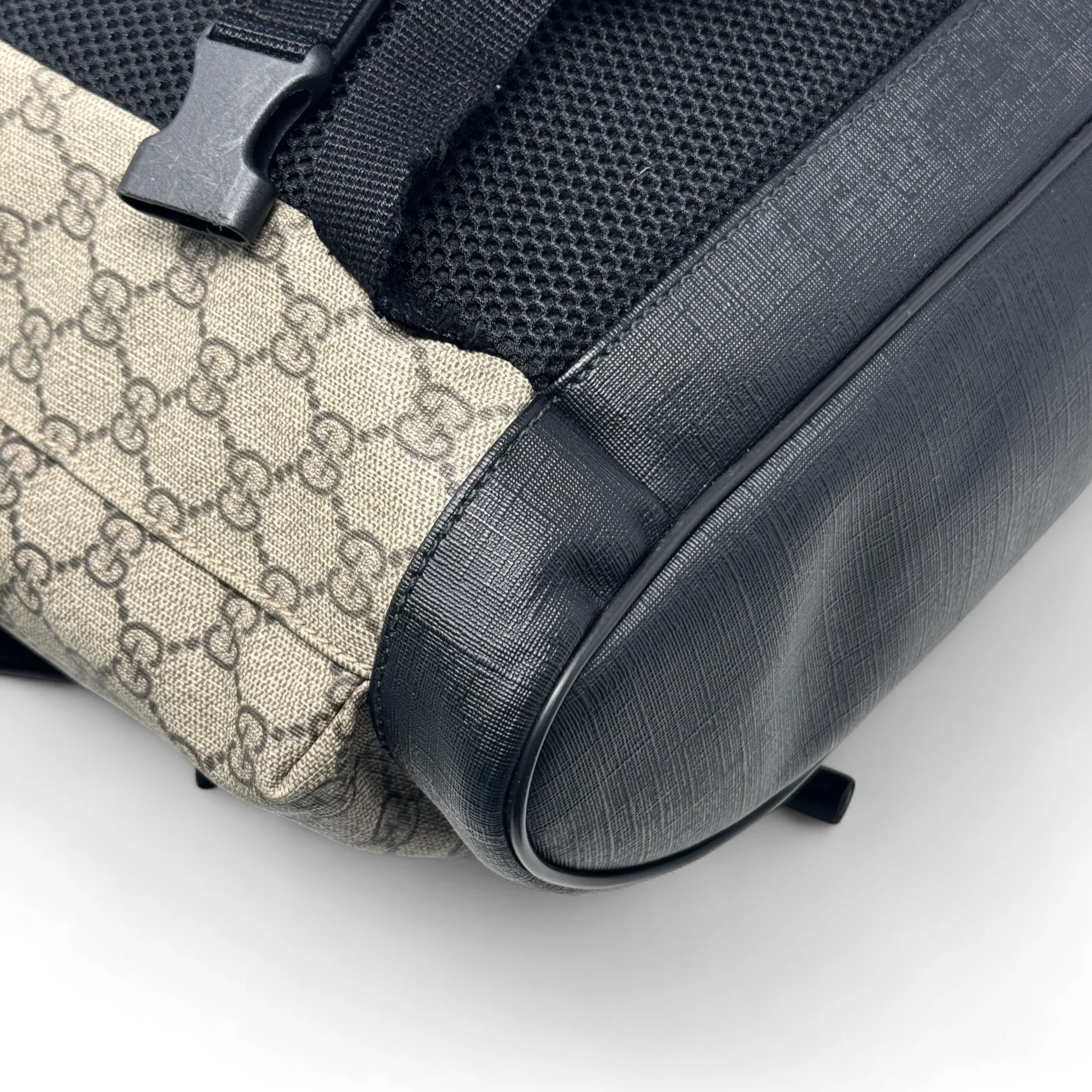 Gucci Brown GG Supreme Double Buckle Backpack - Image 10