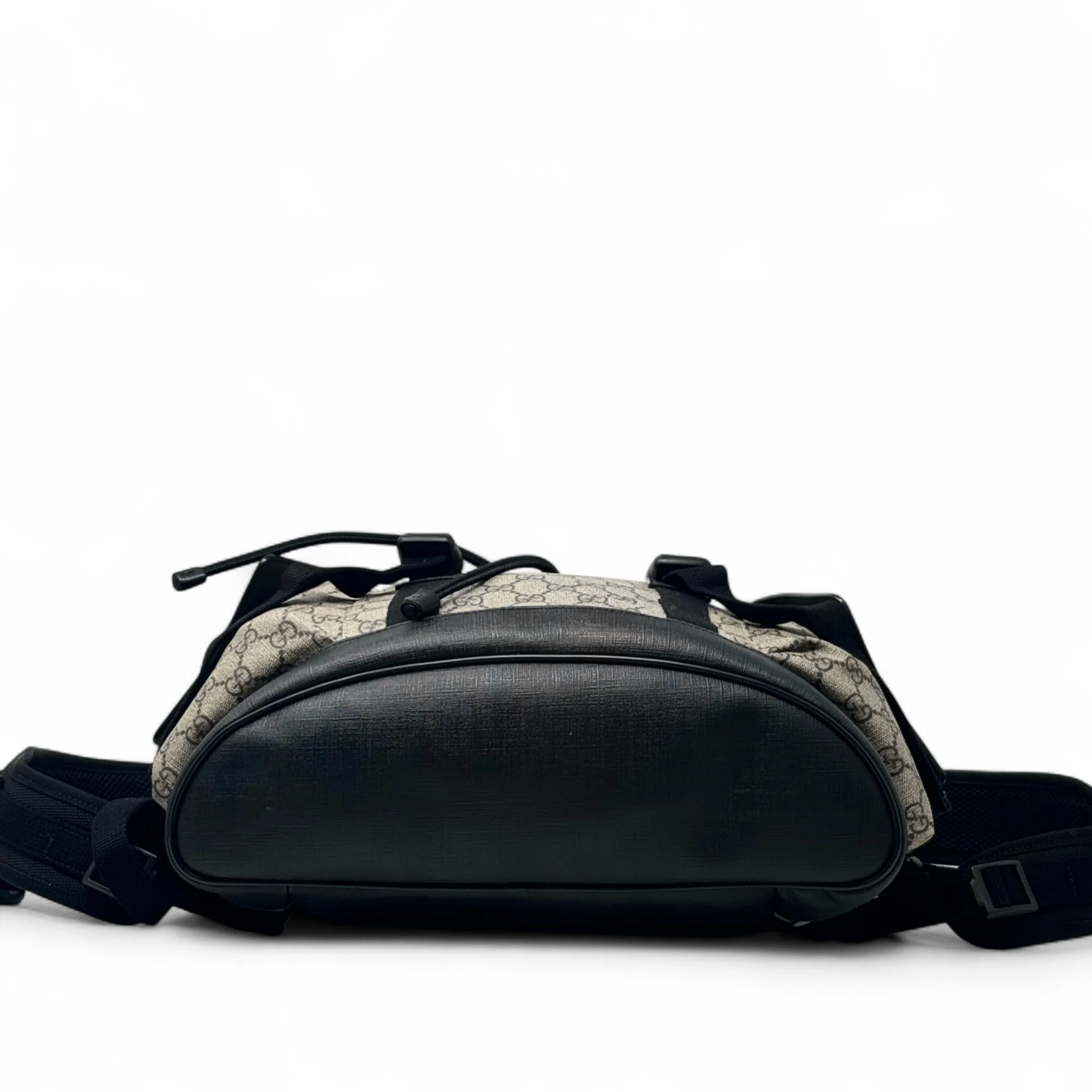 Gucci Brown GG Supreme Double Buckle Backpack - Image 6