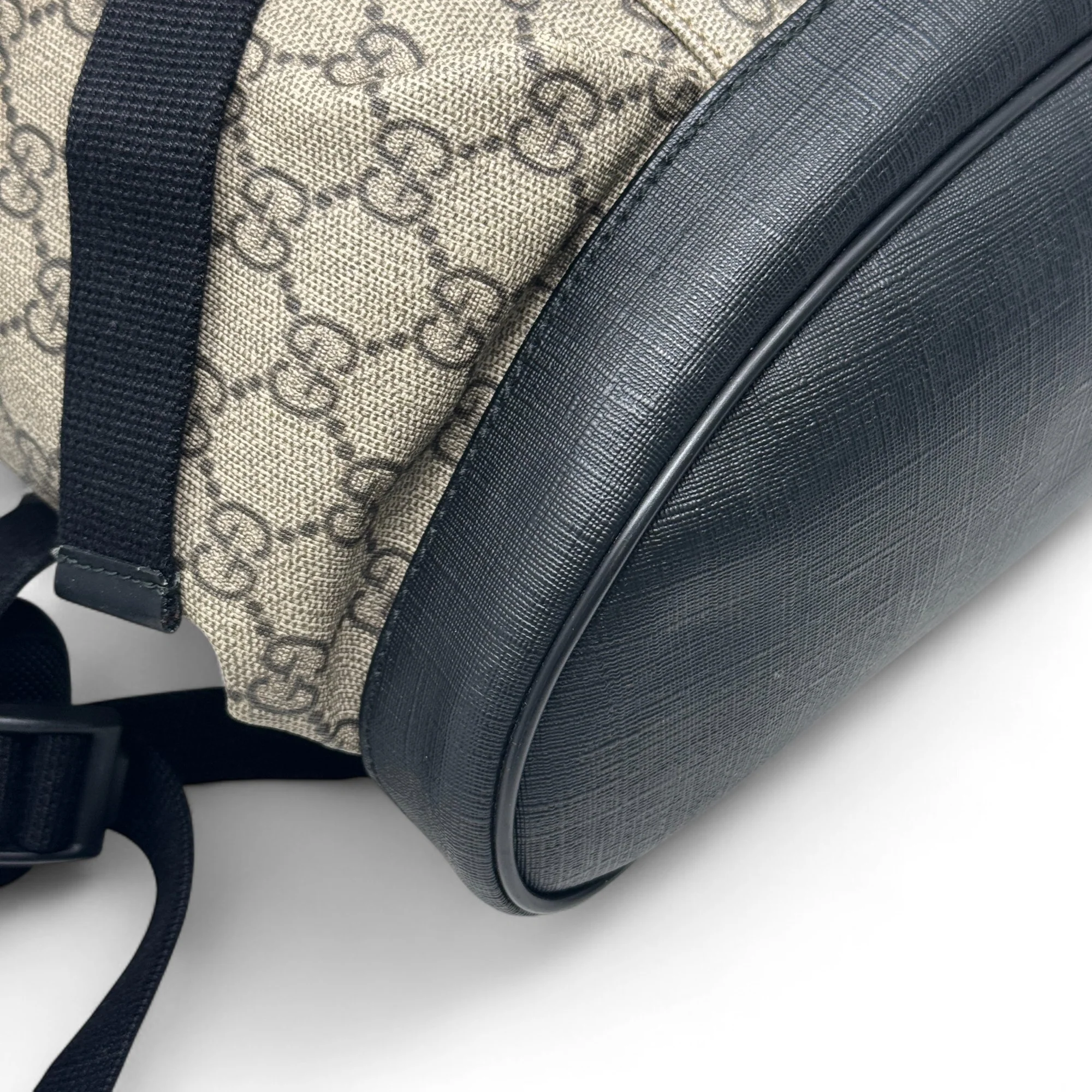 Gucci Brown GG Supreme Double Buckle Backpack - Image 8