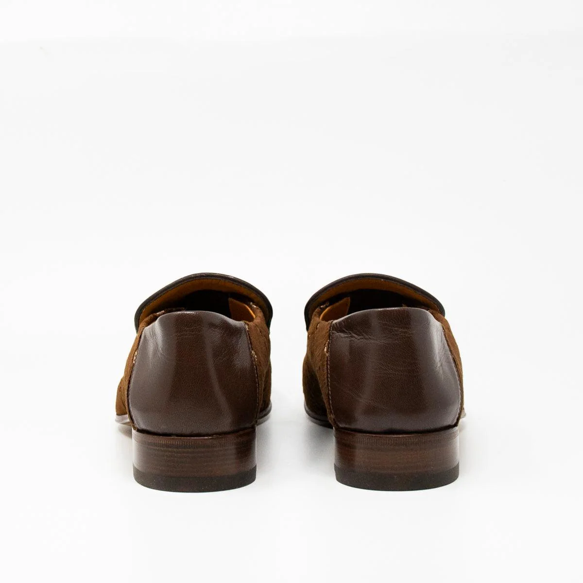 Gucci Brown Velvet GG Horsebit Loafers 7 - Image 3
