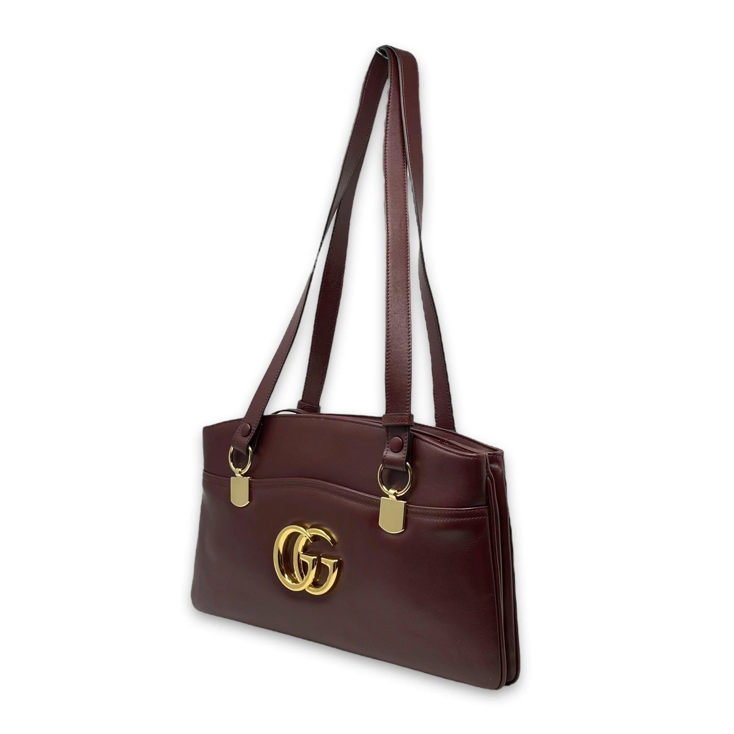 Gucci Burgundy Large Arli Shoulder Bag - Image 2