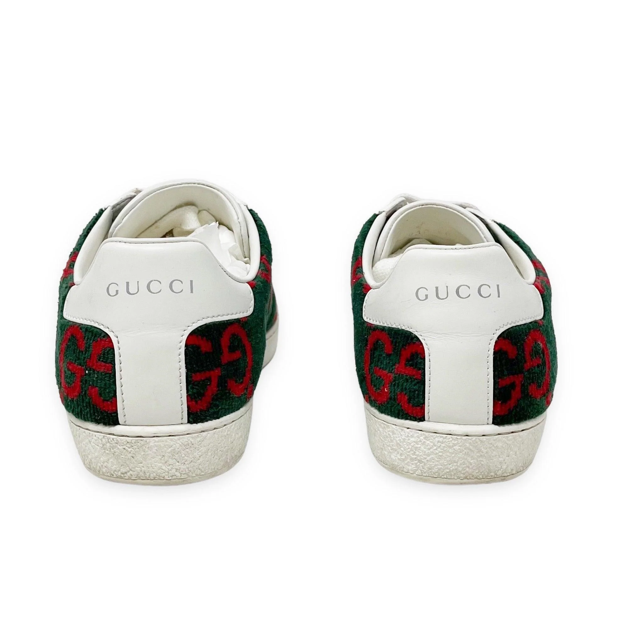 Gucci Green Velvet GG Sneakers 36 - Image 4