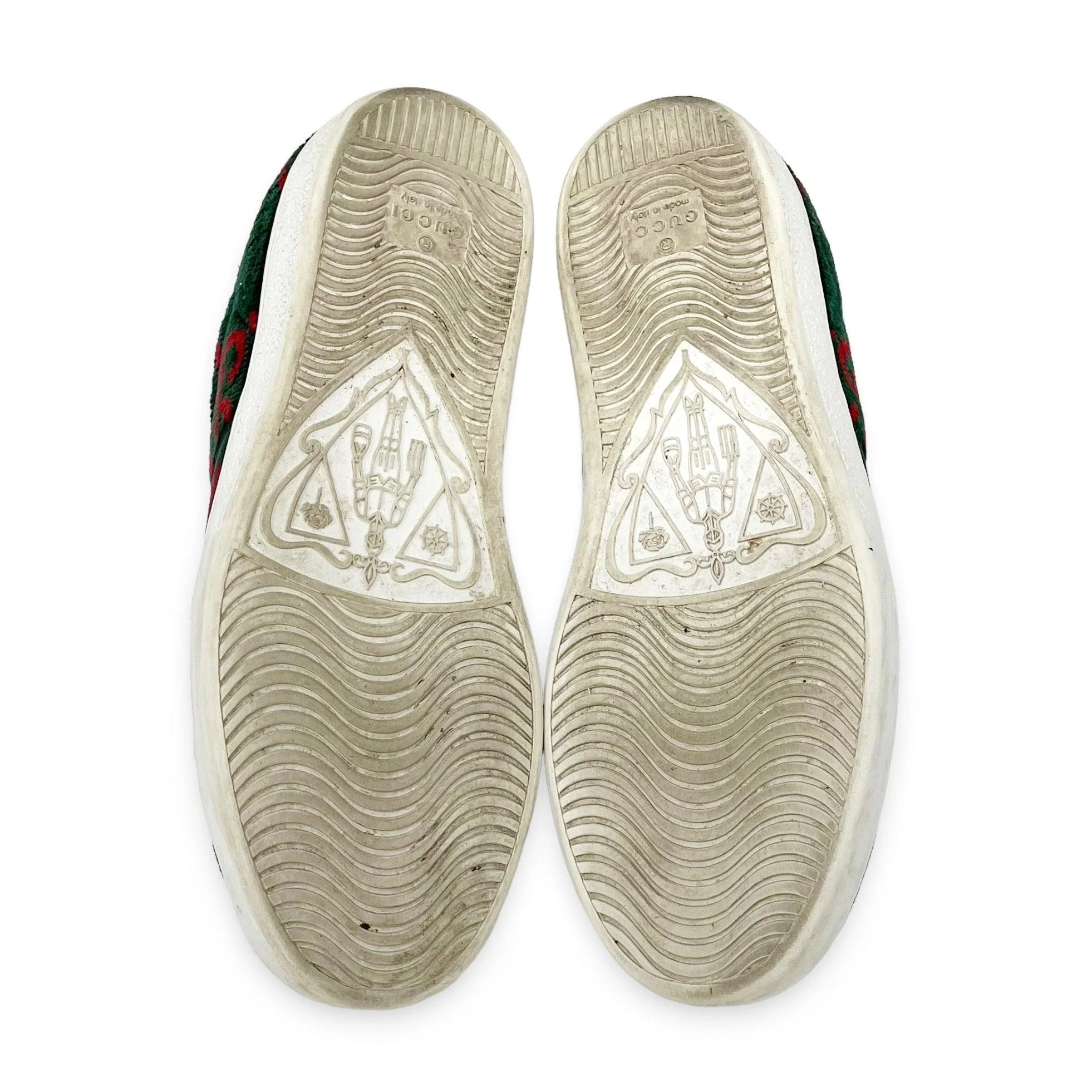 Gucci Green Velvet GG Sneakers 36 - Image 5