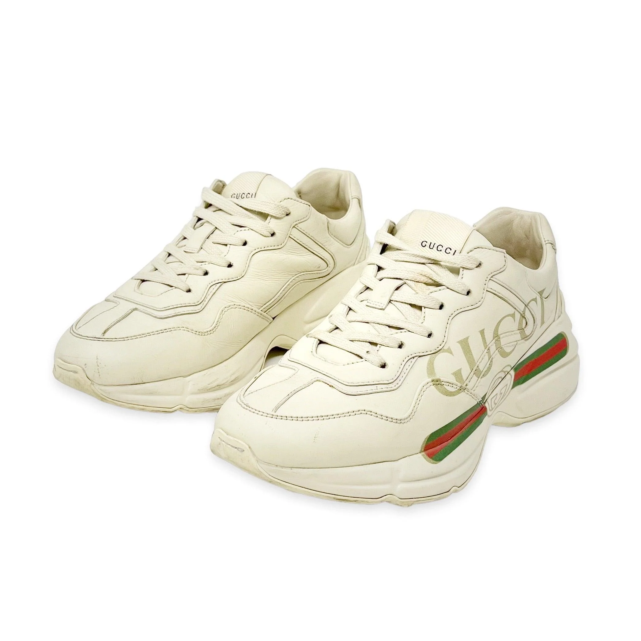 Gucci Ivory Rhyton Logo Sneaker 36 - Image 2