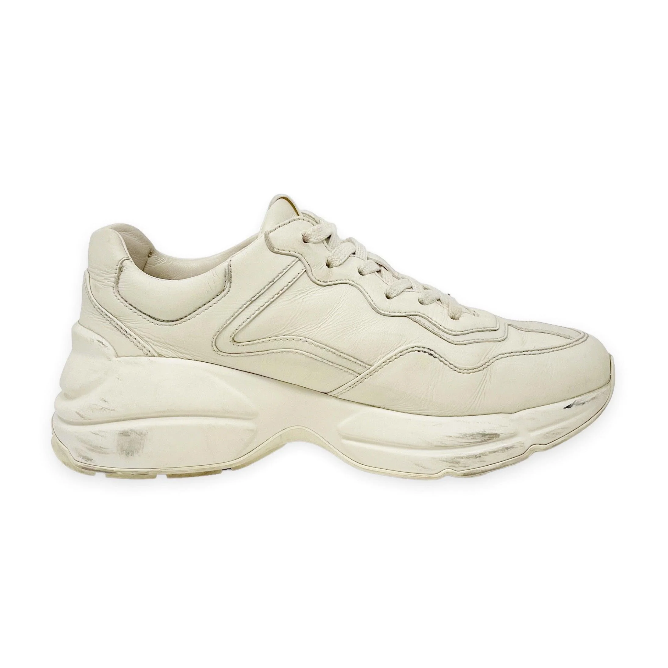 Gucci Ivory Rhyton Logo Sneaker 36 - Image 3