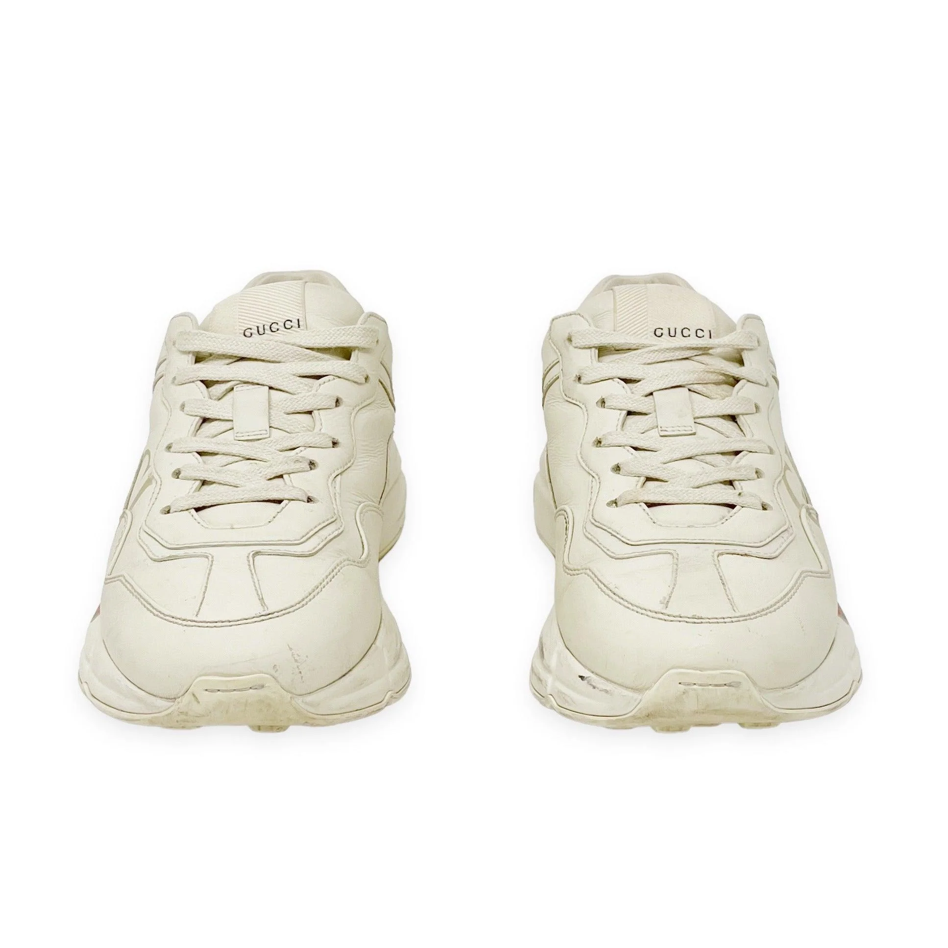 Gucci Ivory Rhyton Logo Sneaker 36 - Image 4