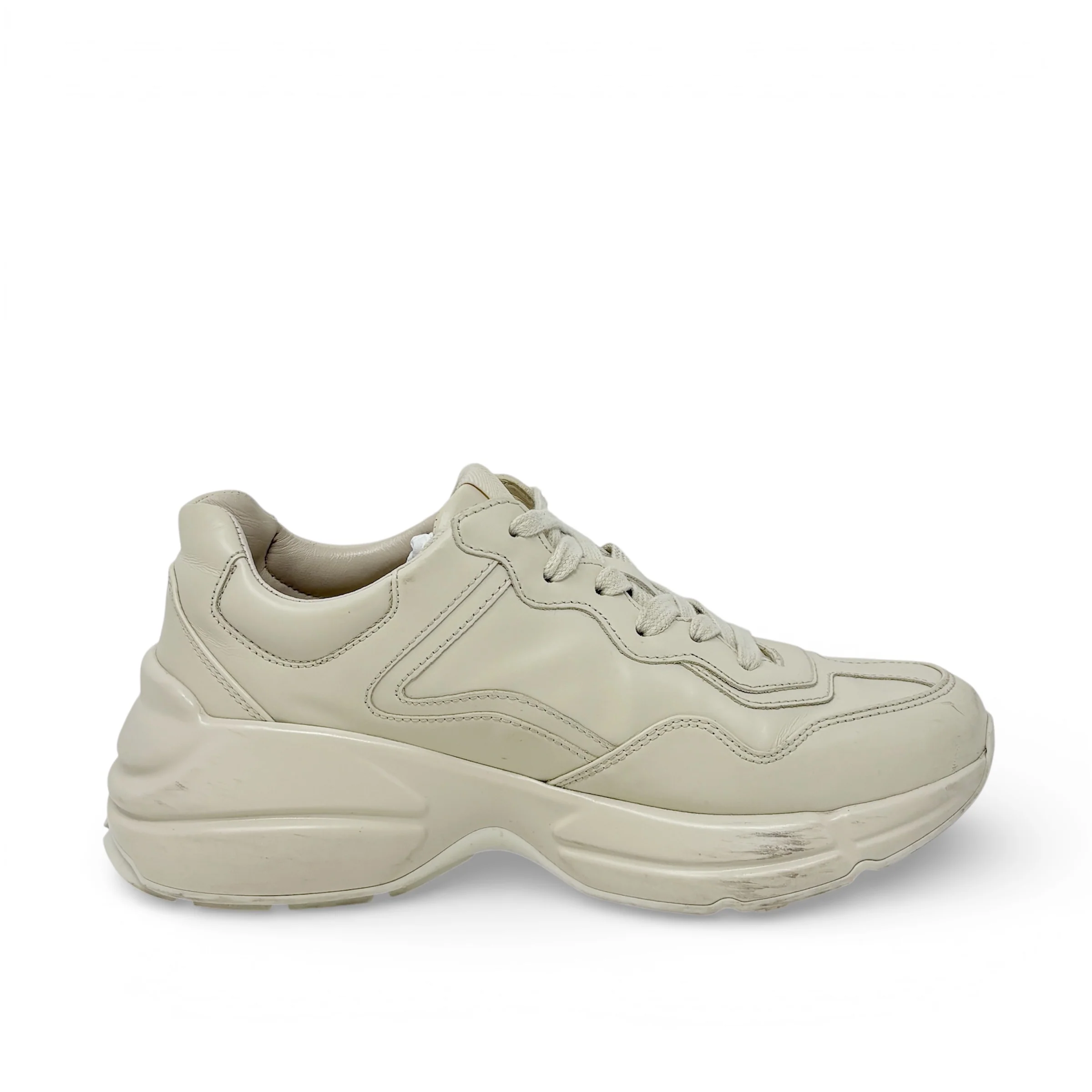 Gucci Ivory Rhyton Logo Sneaker 36 - Image 3