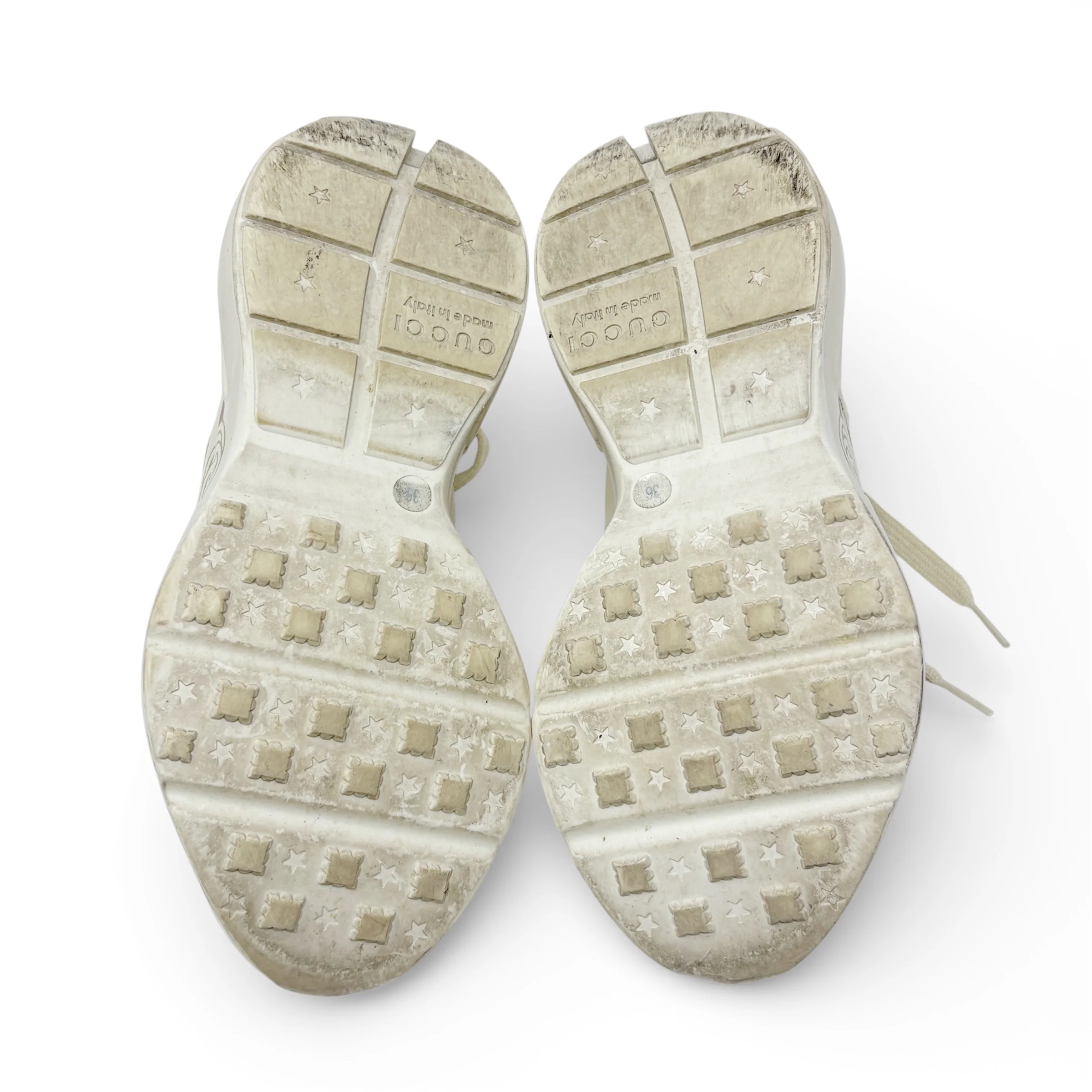 Gucci Ivory Rhyton Logo Sneaker 36 - Image 6