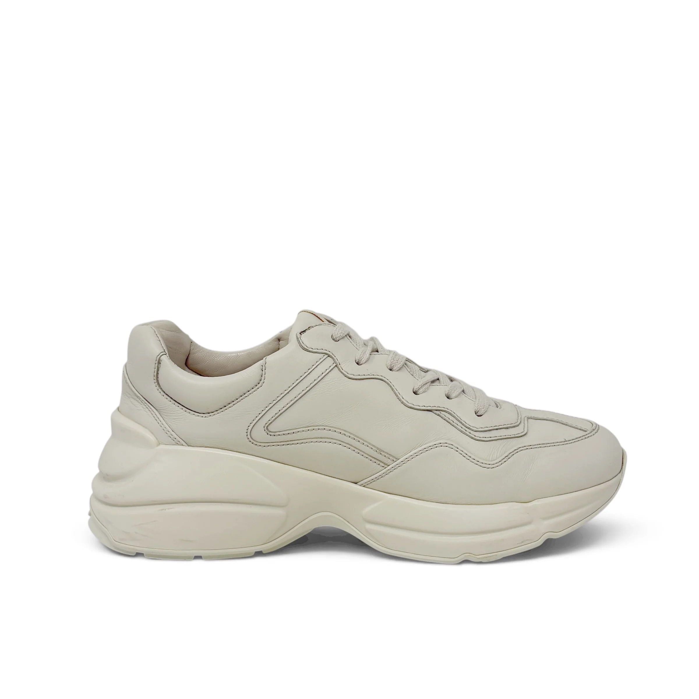 Gucci Ivory Rhyton Logo Sneaker 37 - Image 3
