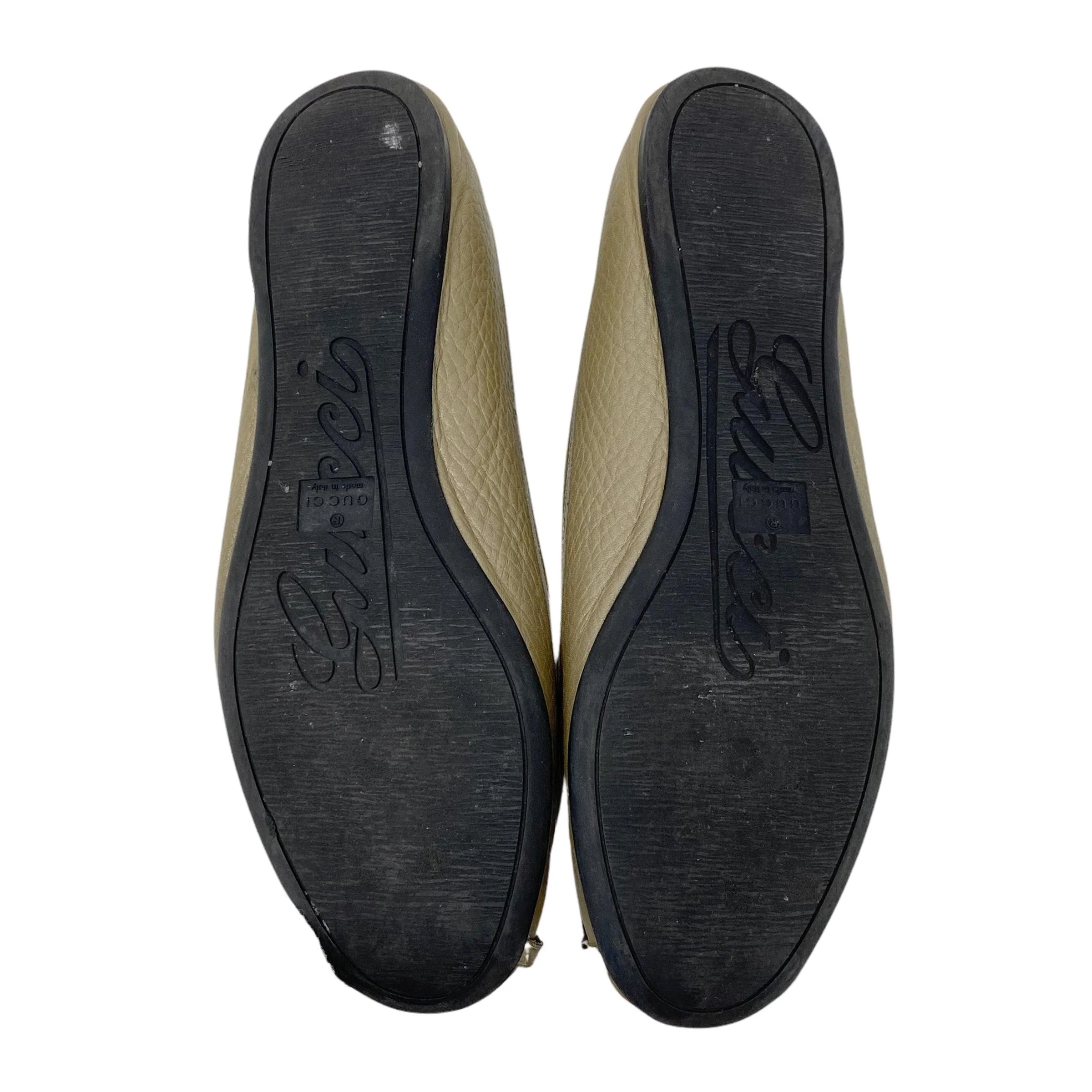 Gucci Metallic GG Ballet Flats 34.5 - Image 4