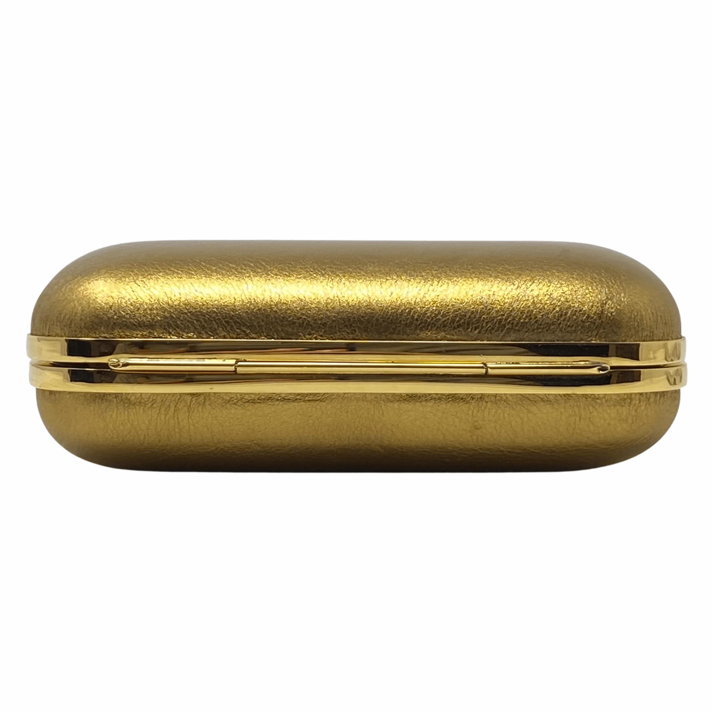 Gucci Metallic Gold Bamboo Minaudiere Clutch - Image 9