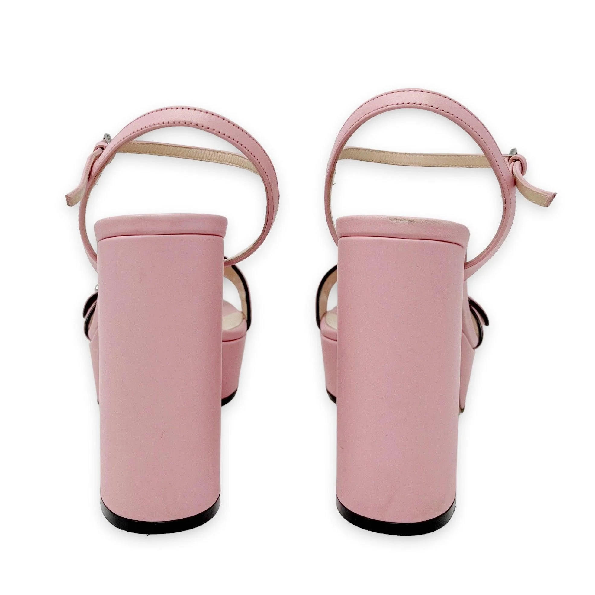 Gucci Pink Marmont Platform Sandals 36.5 - Image 4