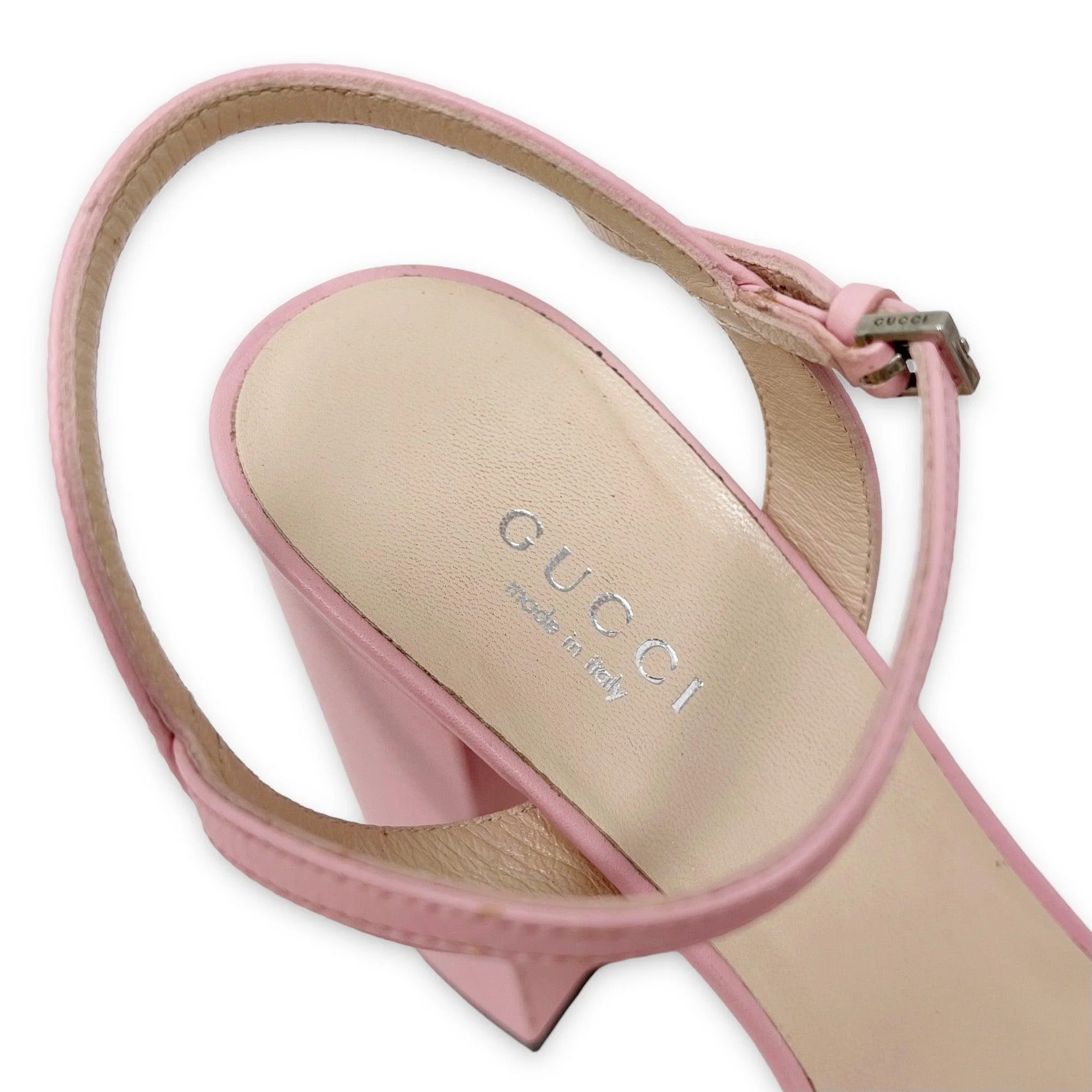 Gucci Pink Marmont Platform Sandals 36.5 - Image 5