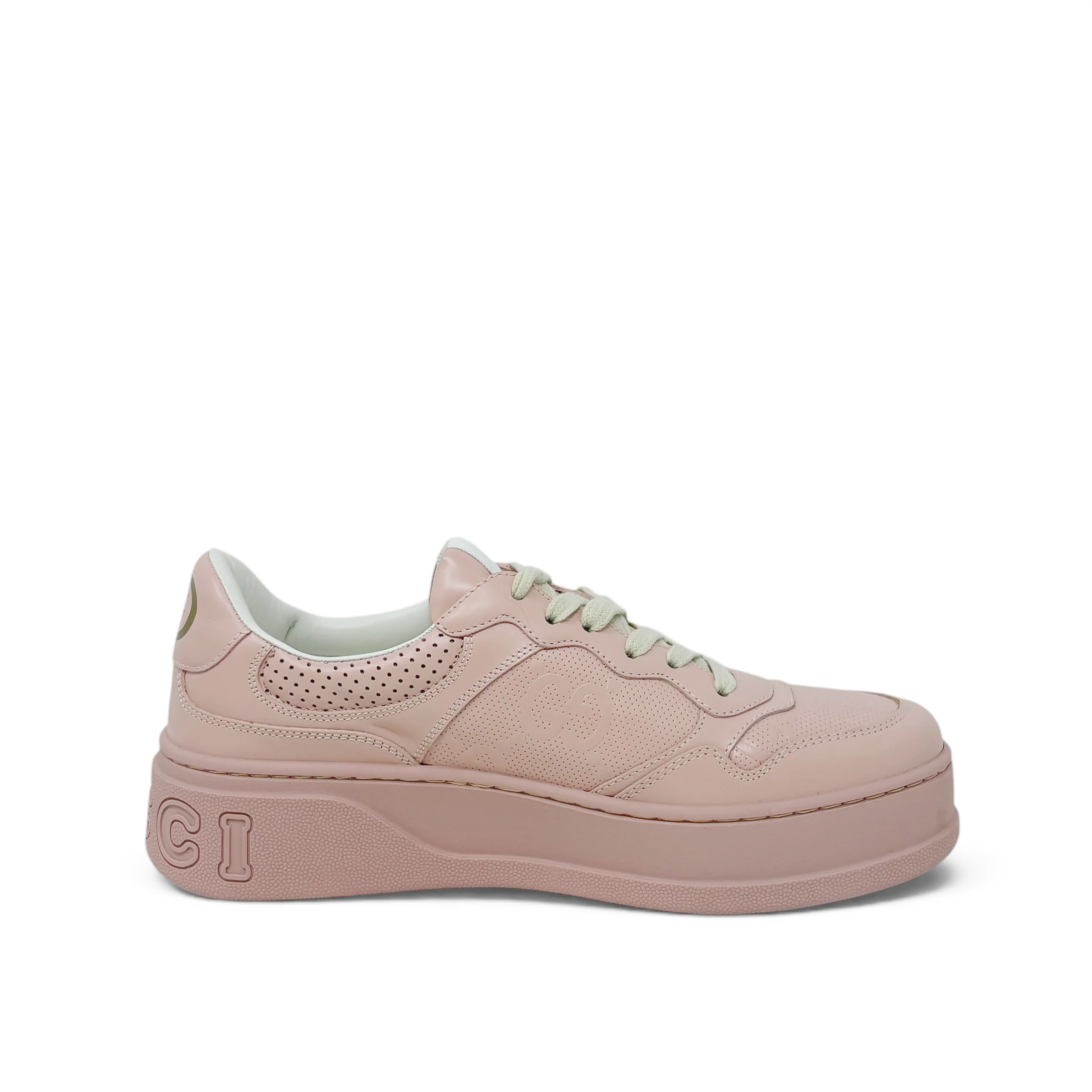 Gucci Pink Tennis Sneakers 39.5 - Image 2
