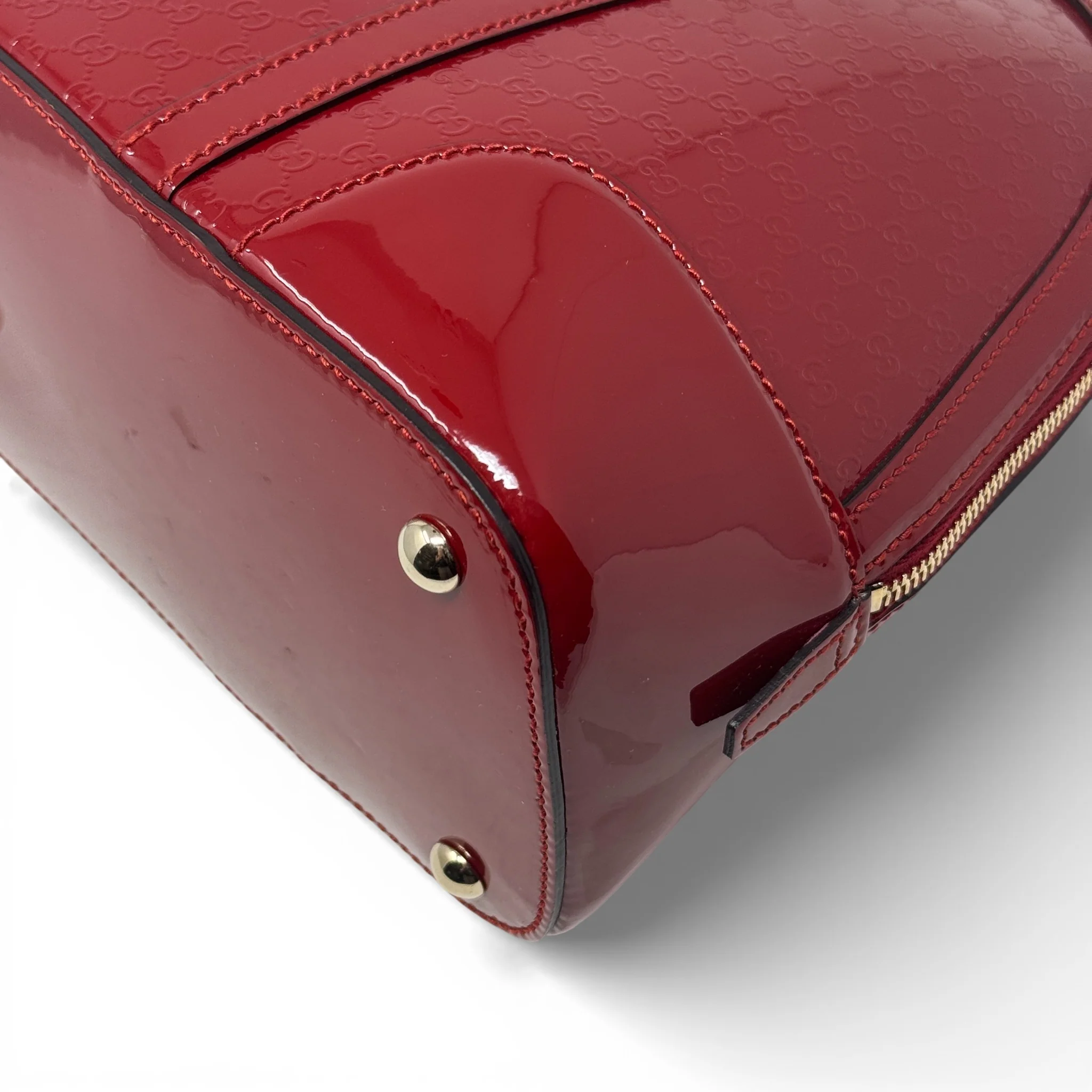Gucci Red Microguccissima Dome Bag - Image 8