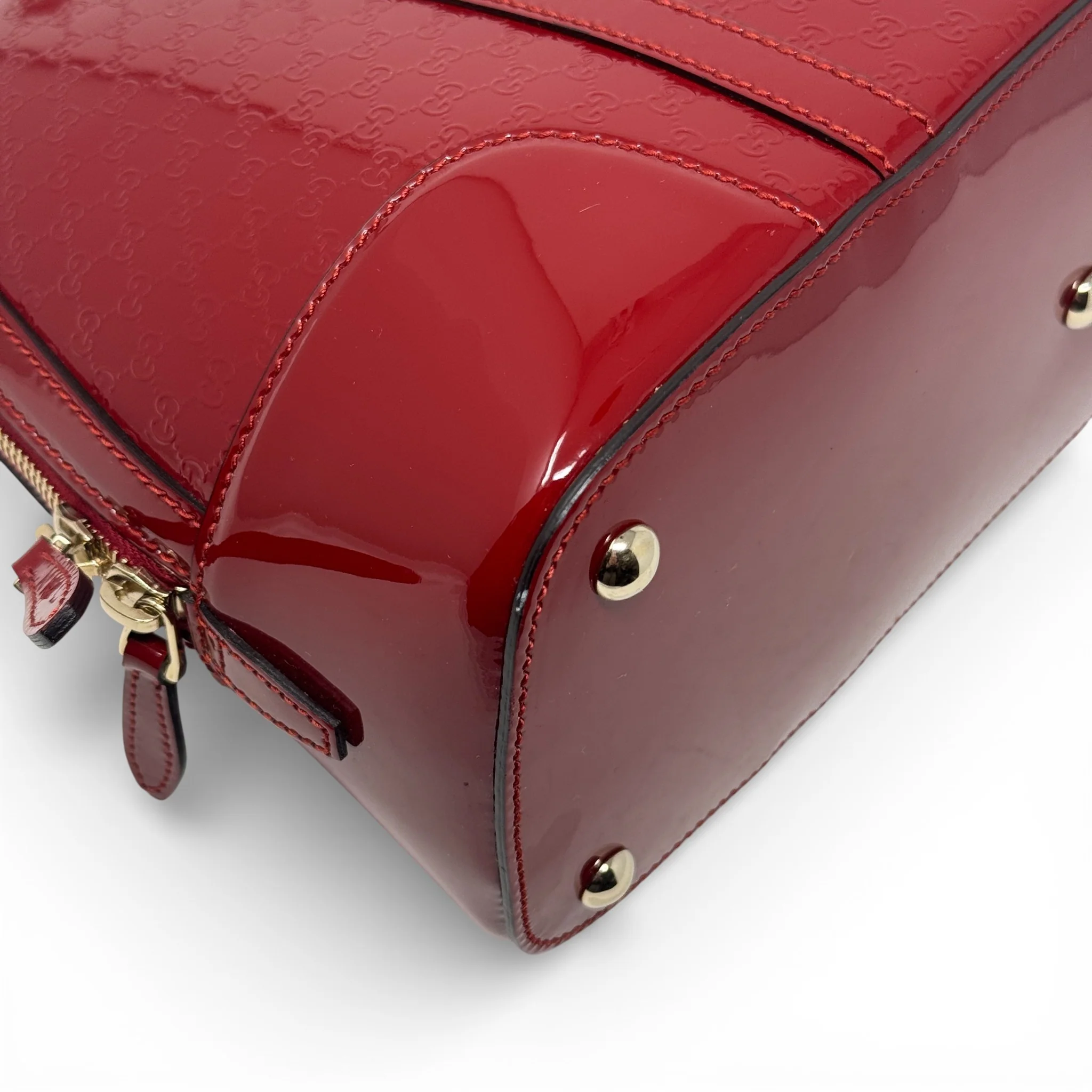 Gucci Red Microguccissima Dome Bag - Image 9
