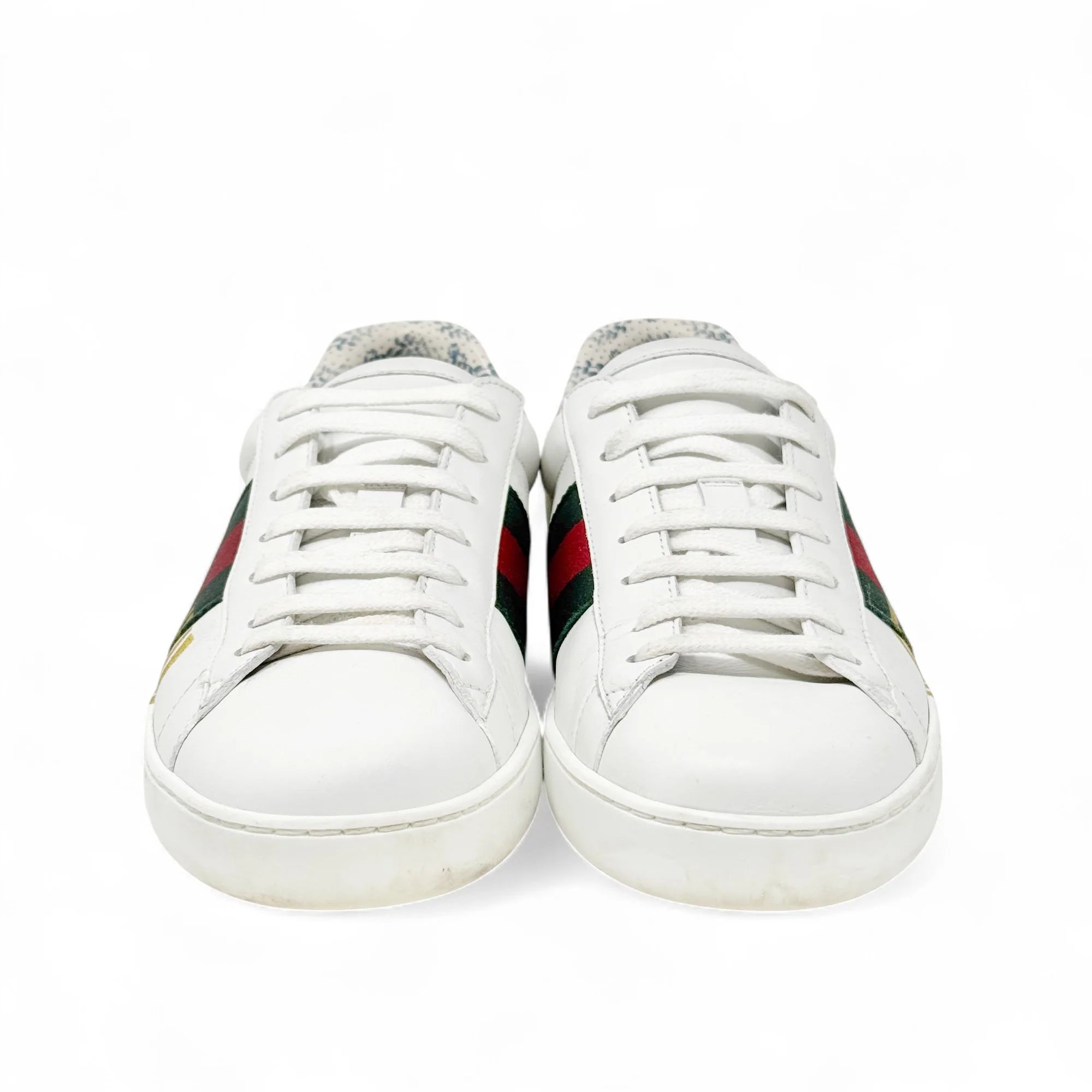 Gucci White Guccy Print Ace Sneakers 7 - Image 3