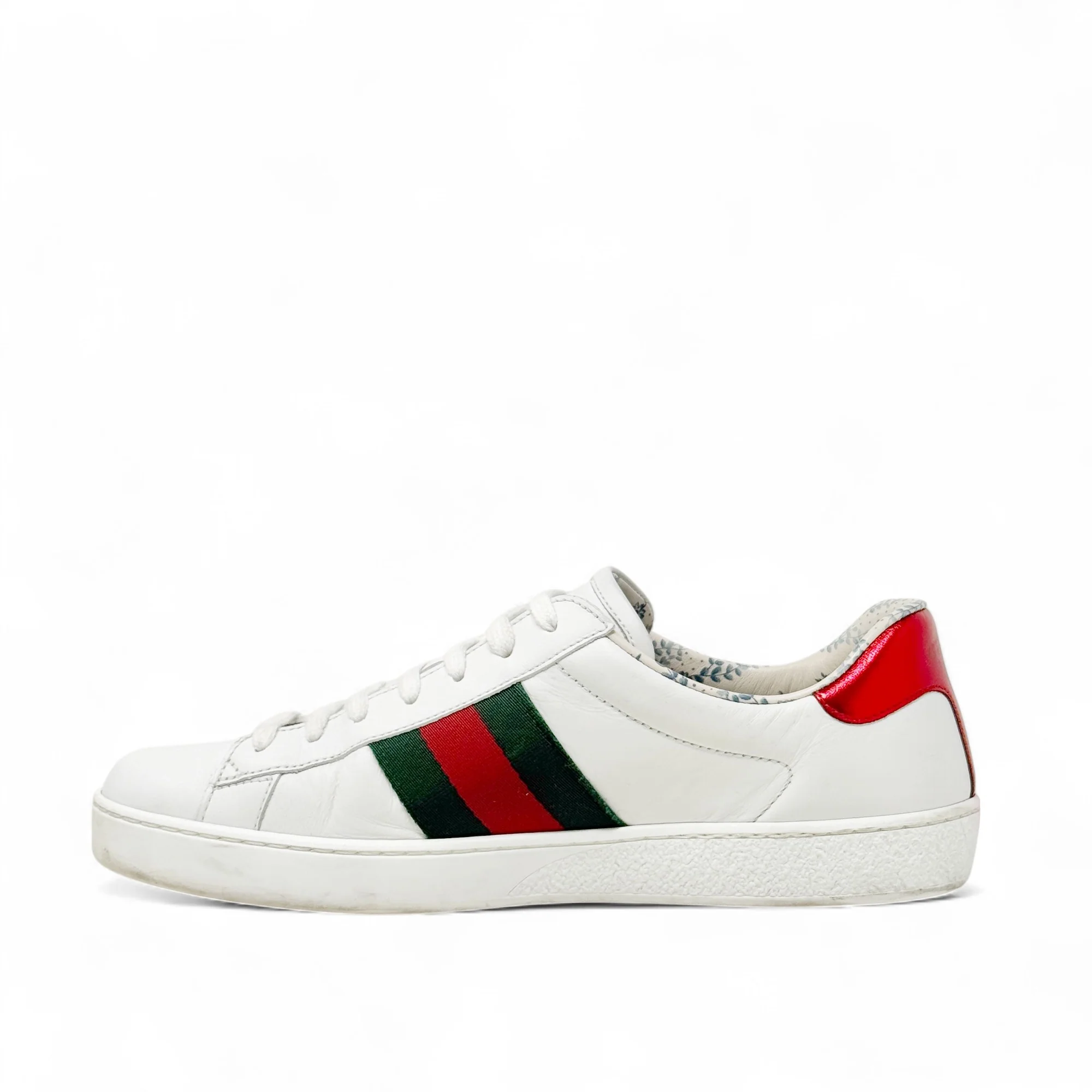 Gucci White Guccy Print Ace Sneakers 7 - Image 5