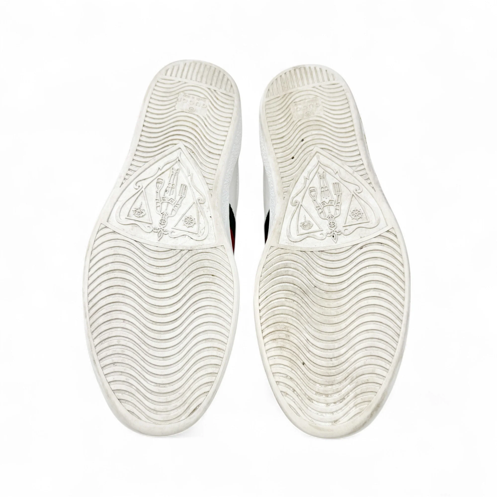 Gucci White Guccy Print Ace Sneakers 7 - Image 7