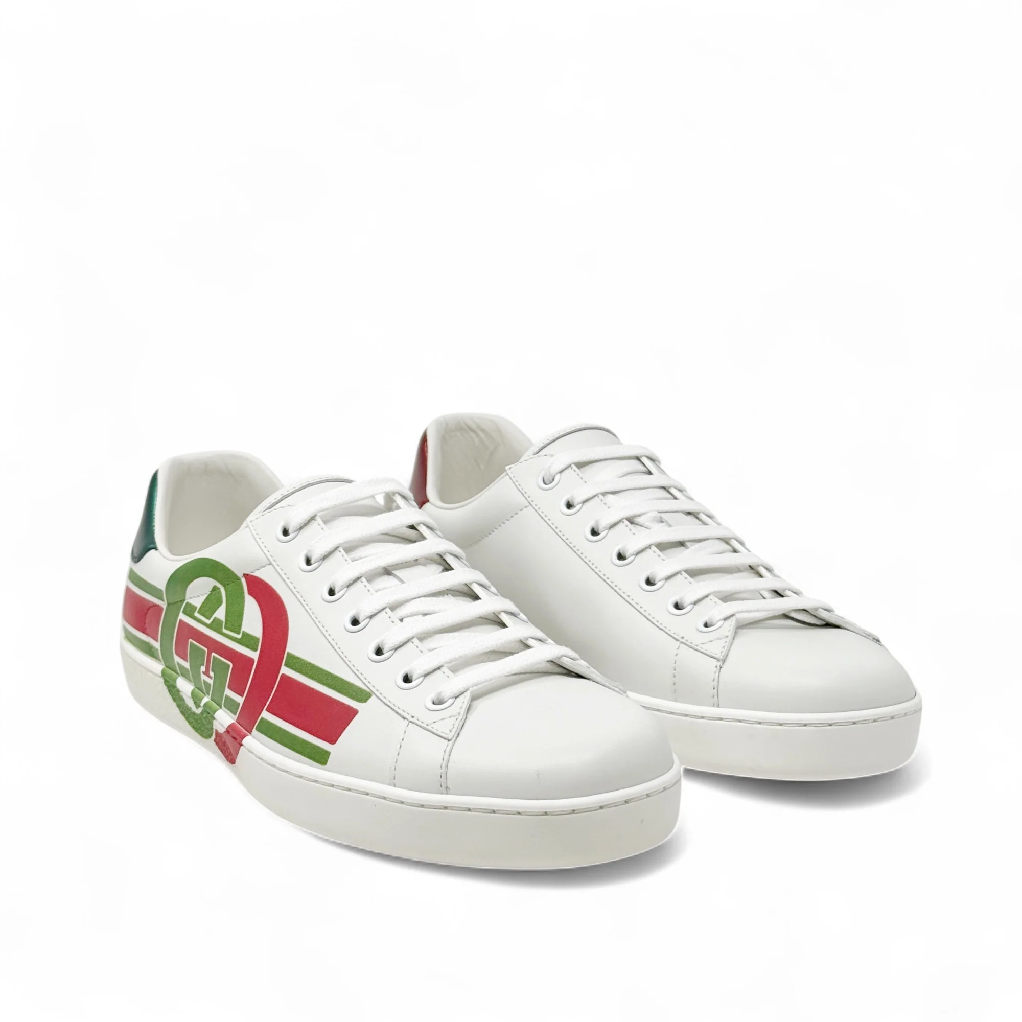 Gucci White Interlocking G Ace Sneakers 7.5 - Image 4