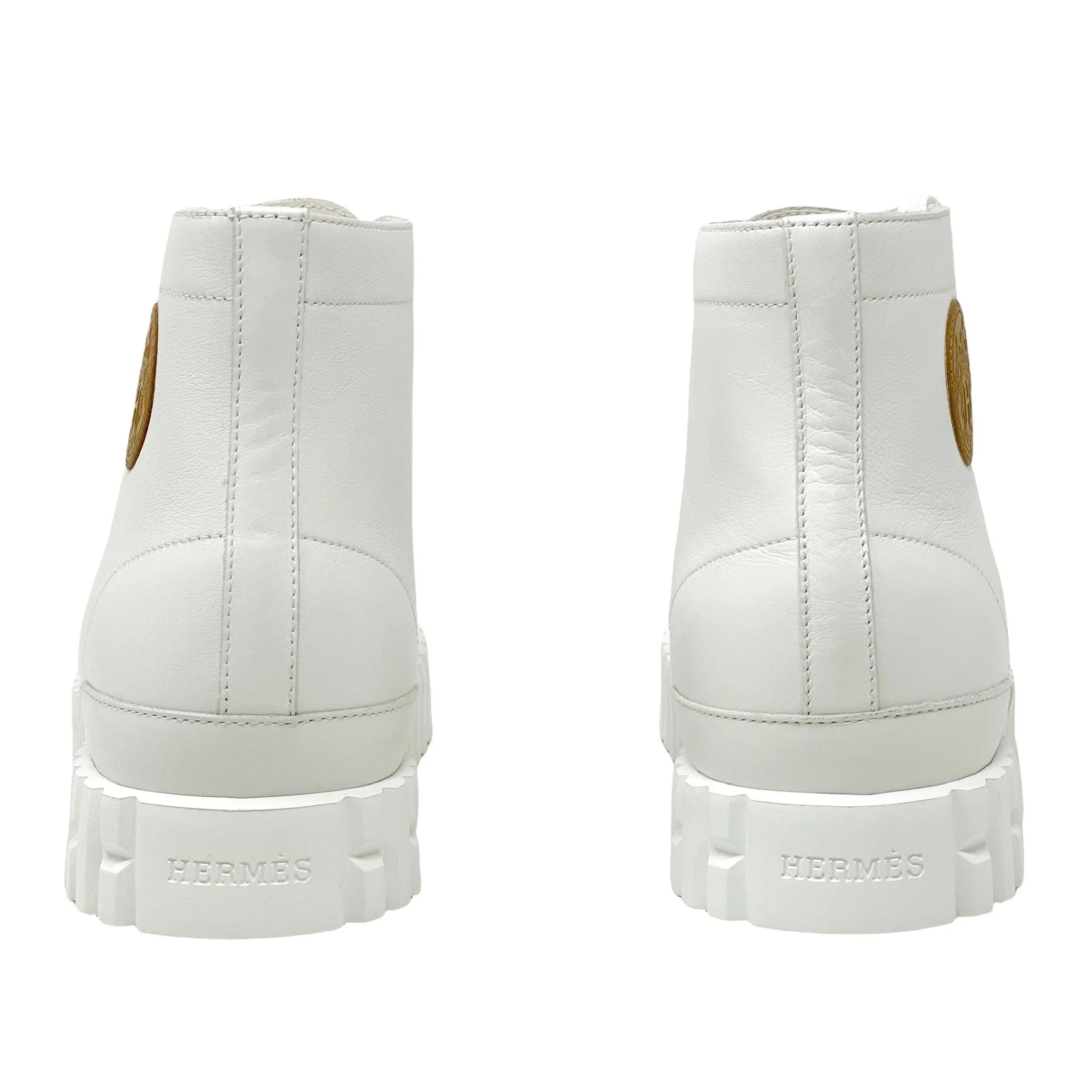 Hermes Blanc Calfskin Climb Sneakers 36 - Image 3