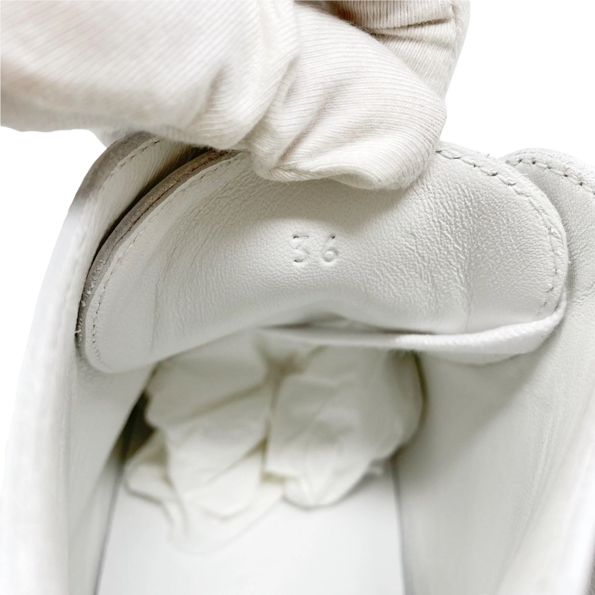 Hermes Blanc Calfskin Climb Sneakers 36 - Image 5