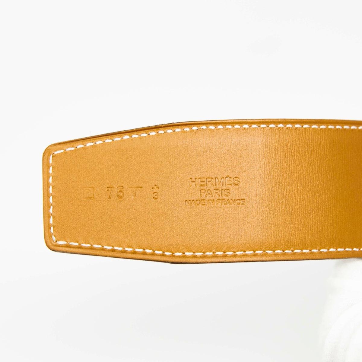 Hermes Blanc Epsom Constance Belt 75 - Image 7