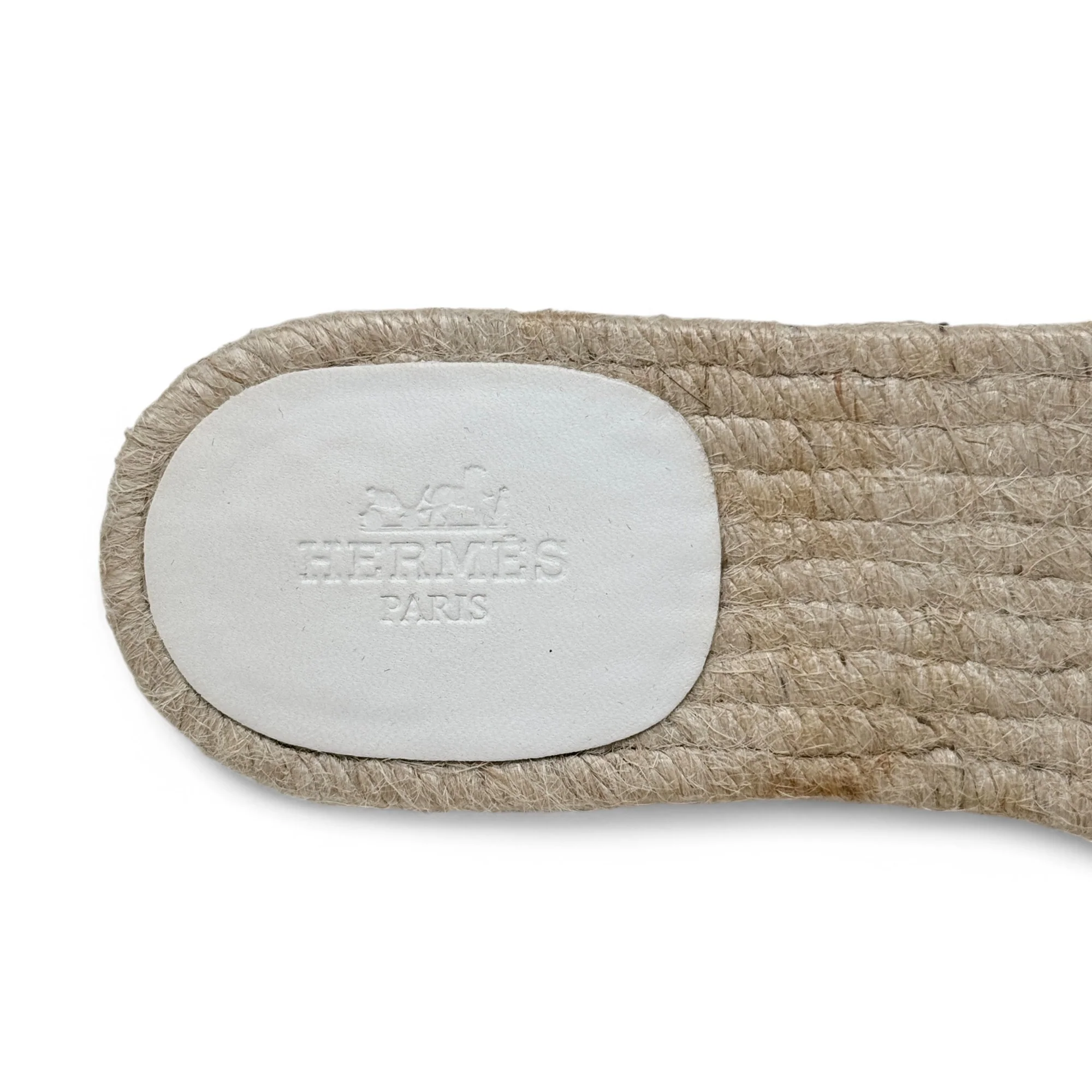 Hermes Blanc Famosa Espadrilles 37 - Image 7