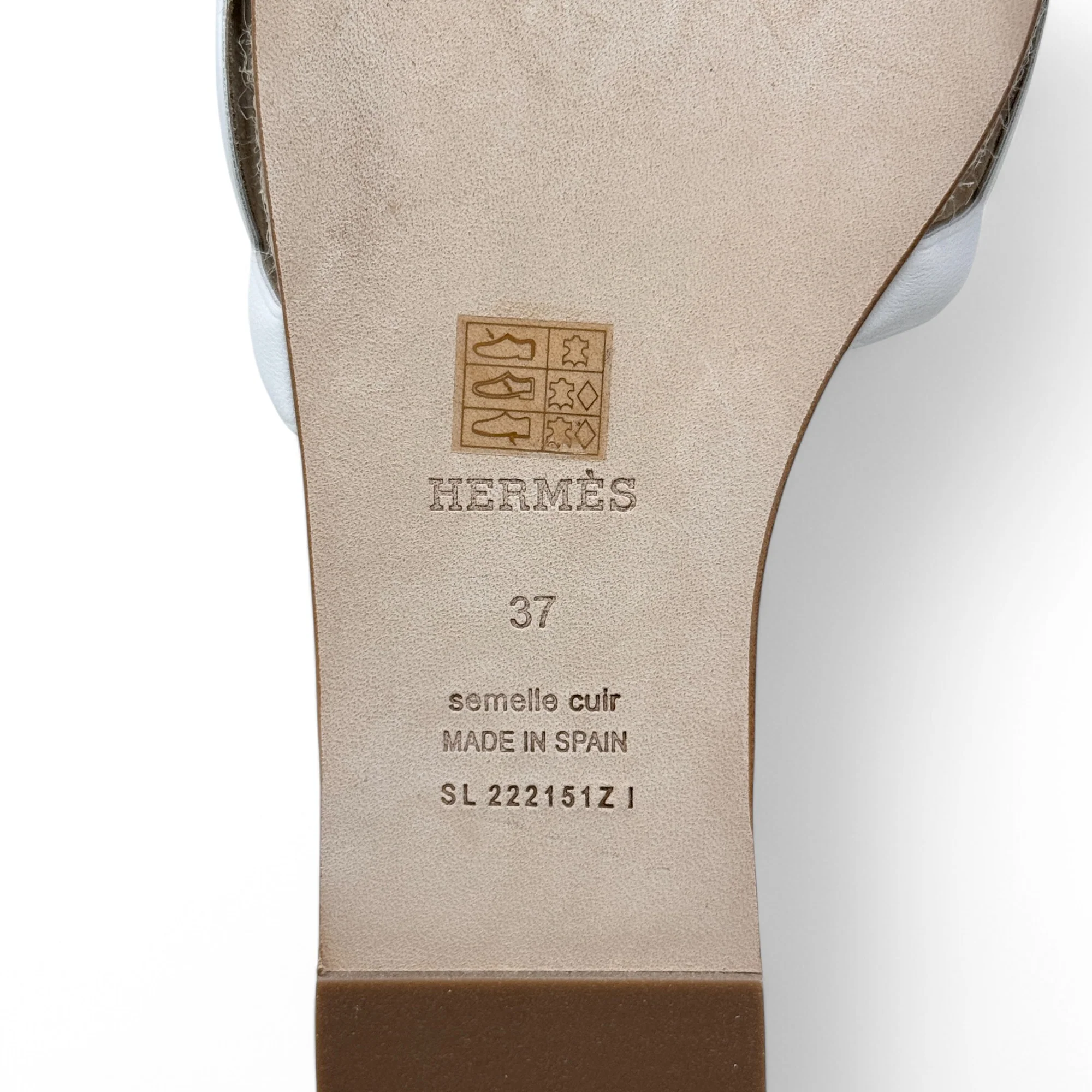 Hermes Blanc Famosa Espadrilles 37 - Image 9