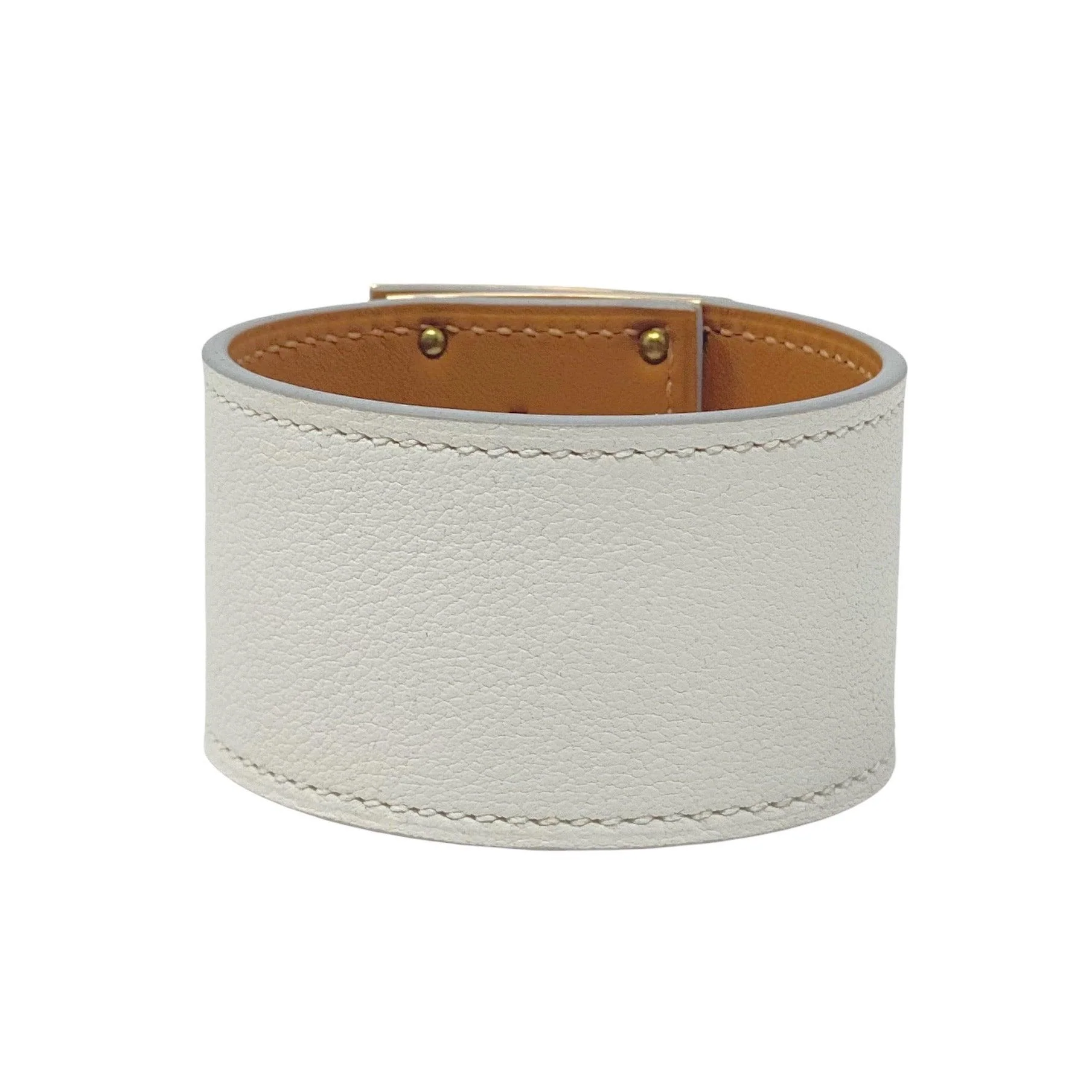 Hermes Blanc Swift Kelly Dog Bracelet T2 - Image 3