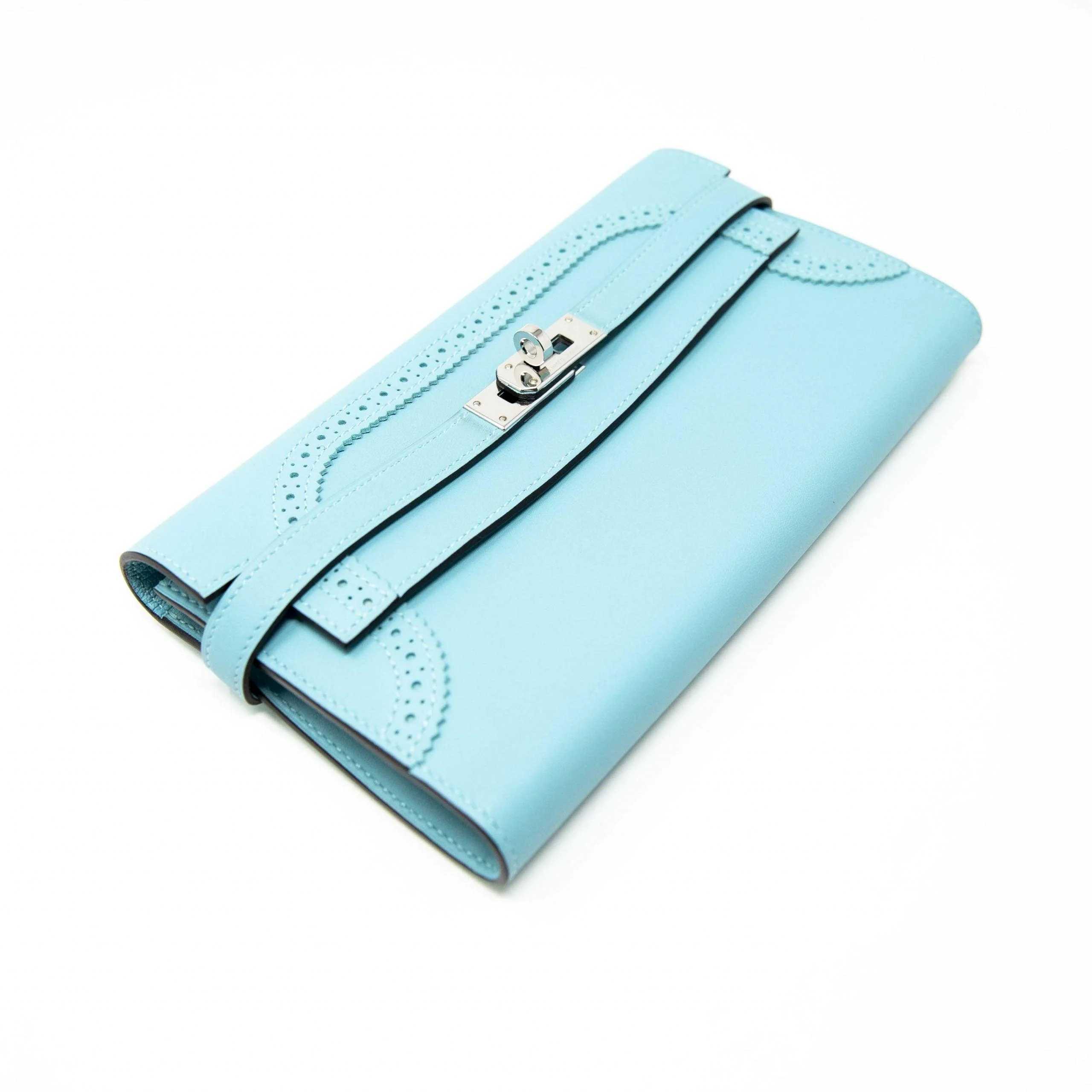 Hermes Bleu Atoll Swift Kelly Ghillies Wallet - Image 3