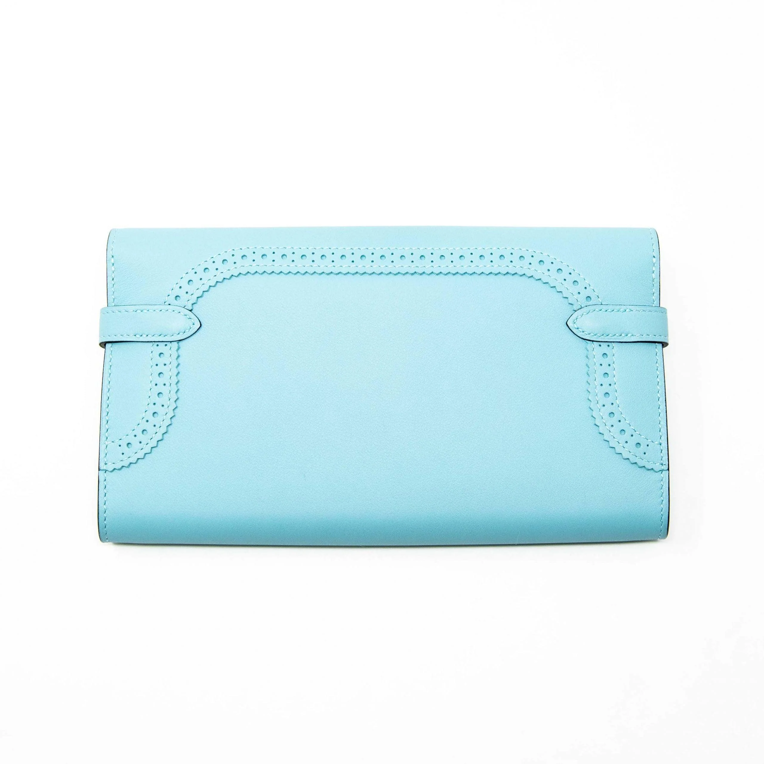 Hermes Bleu Atoll Swift Kelly Ghillies Wallet - Image 4