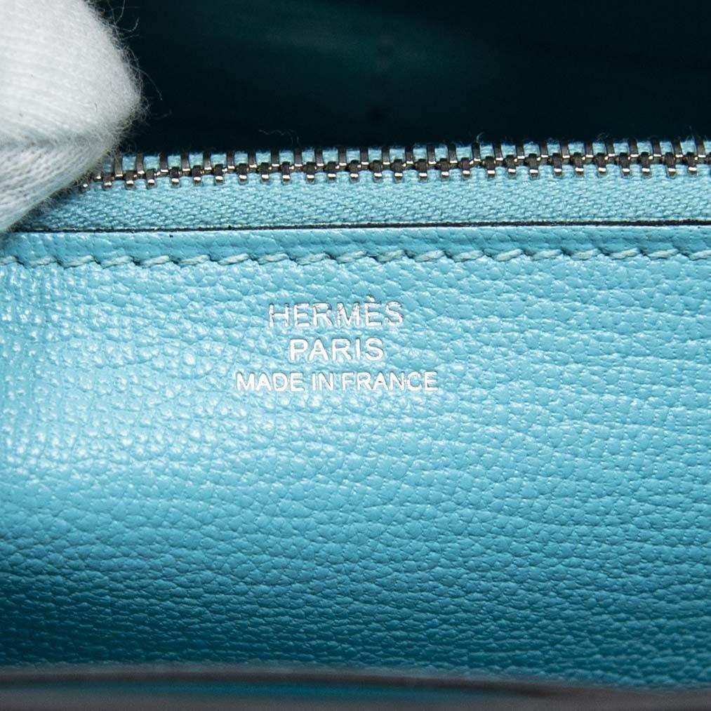 Hermes Bleu Atoll Swift Kelly Ghillies Wallet - Image 7