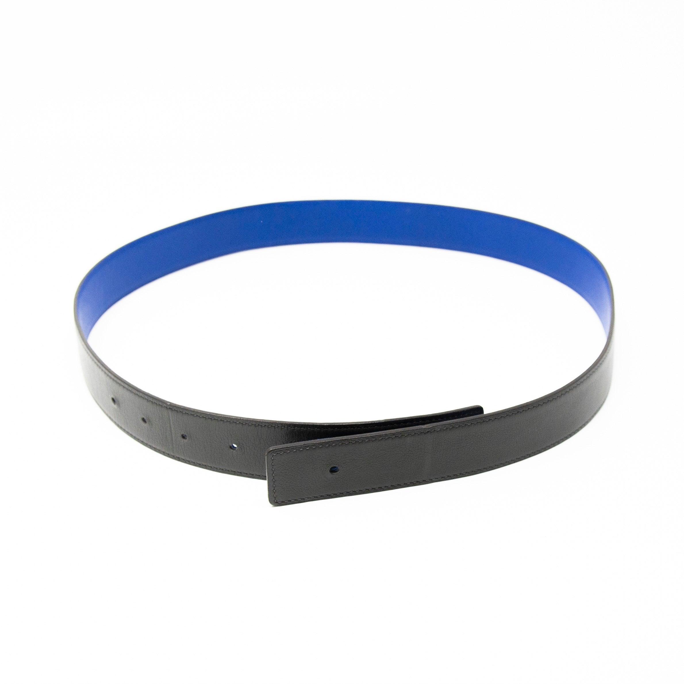 Hermes Bleu Electrique Reversible Belt Strap 85 - Image 2